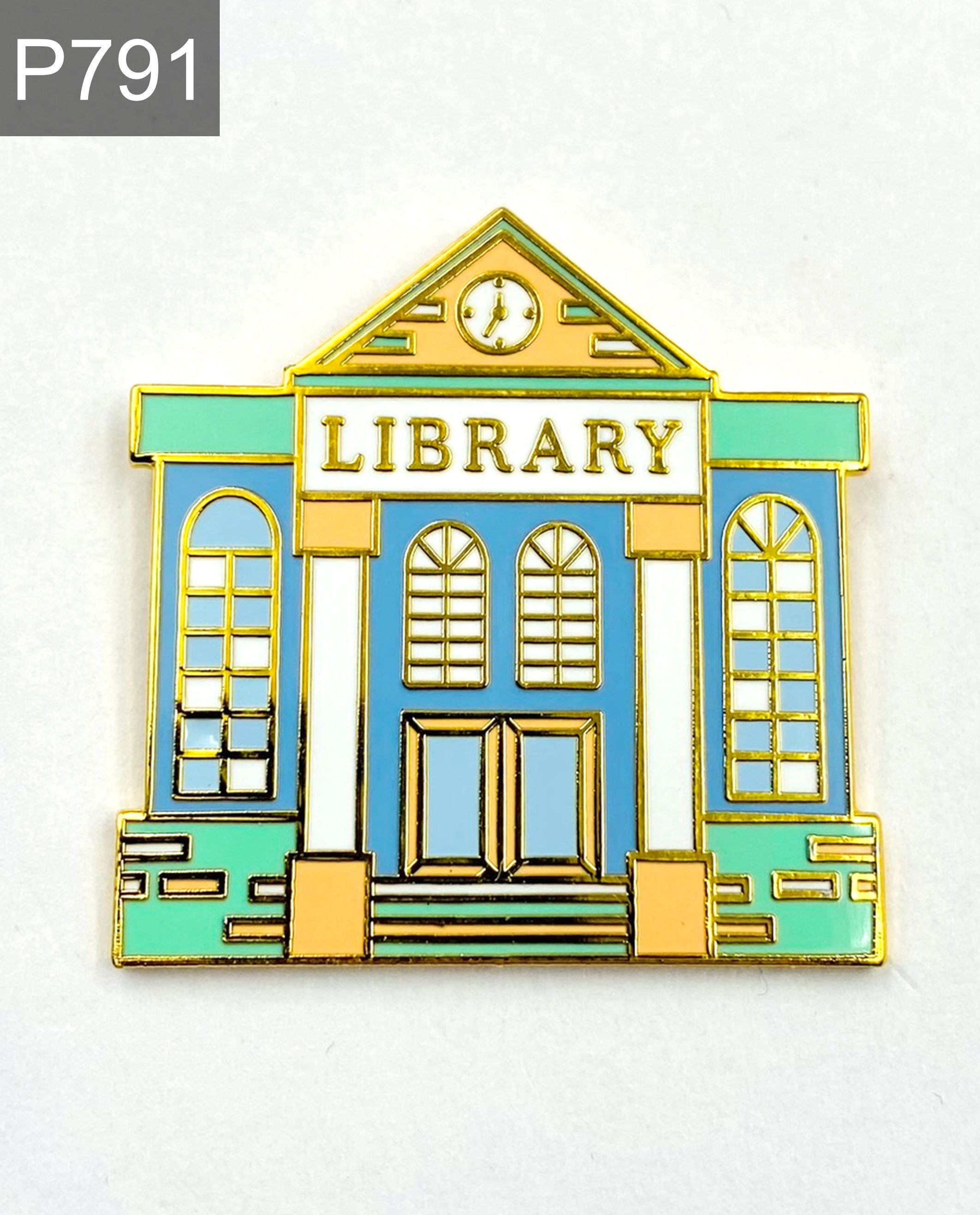 Book library Enamel Pin