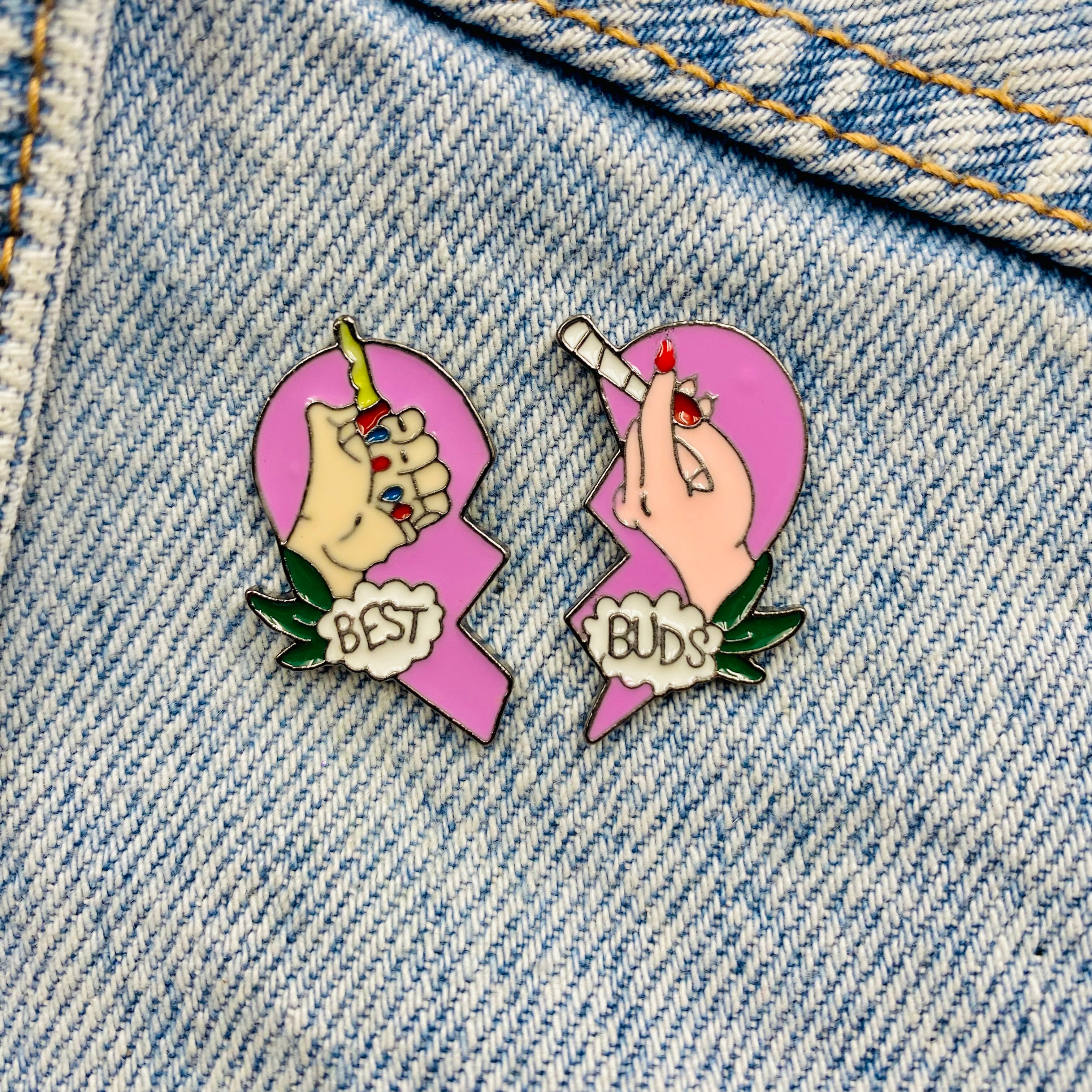 Friendship Best Buds Enamel Pin