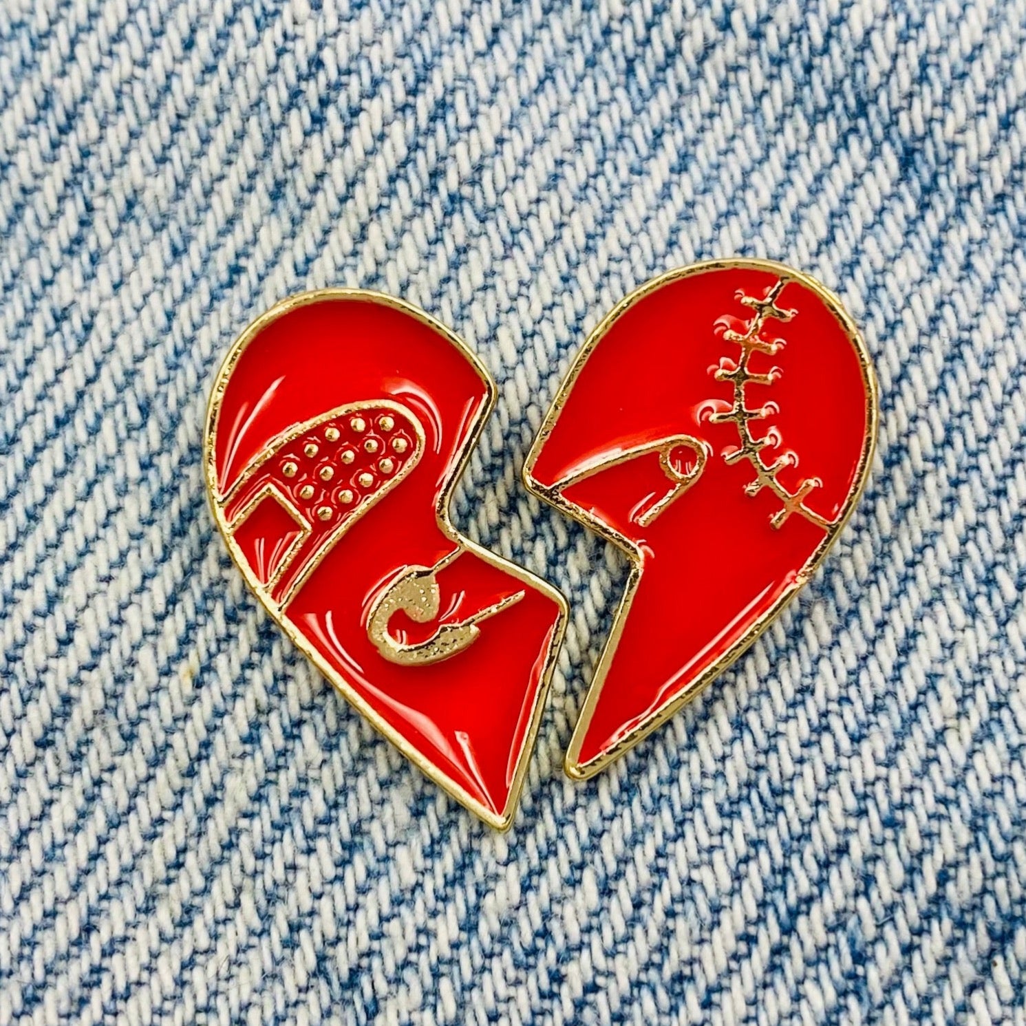 Friendship Heart Enamel Pin