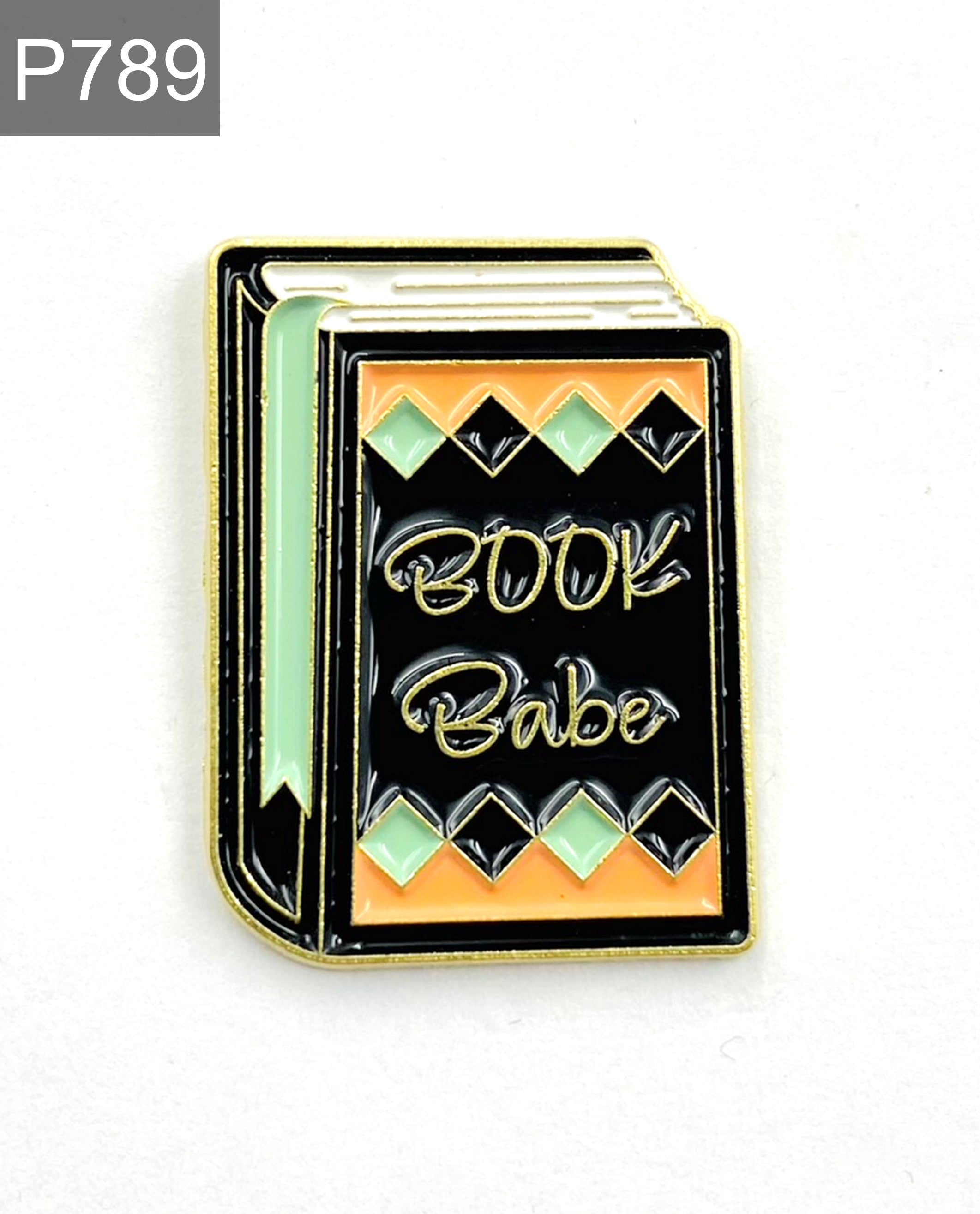 Spruch "book babe" Emaille Pin