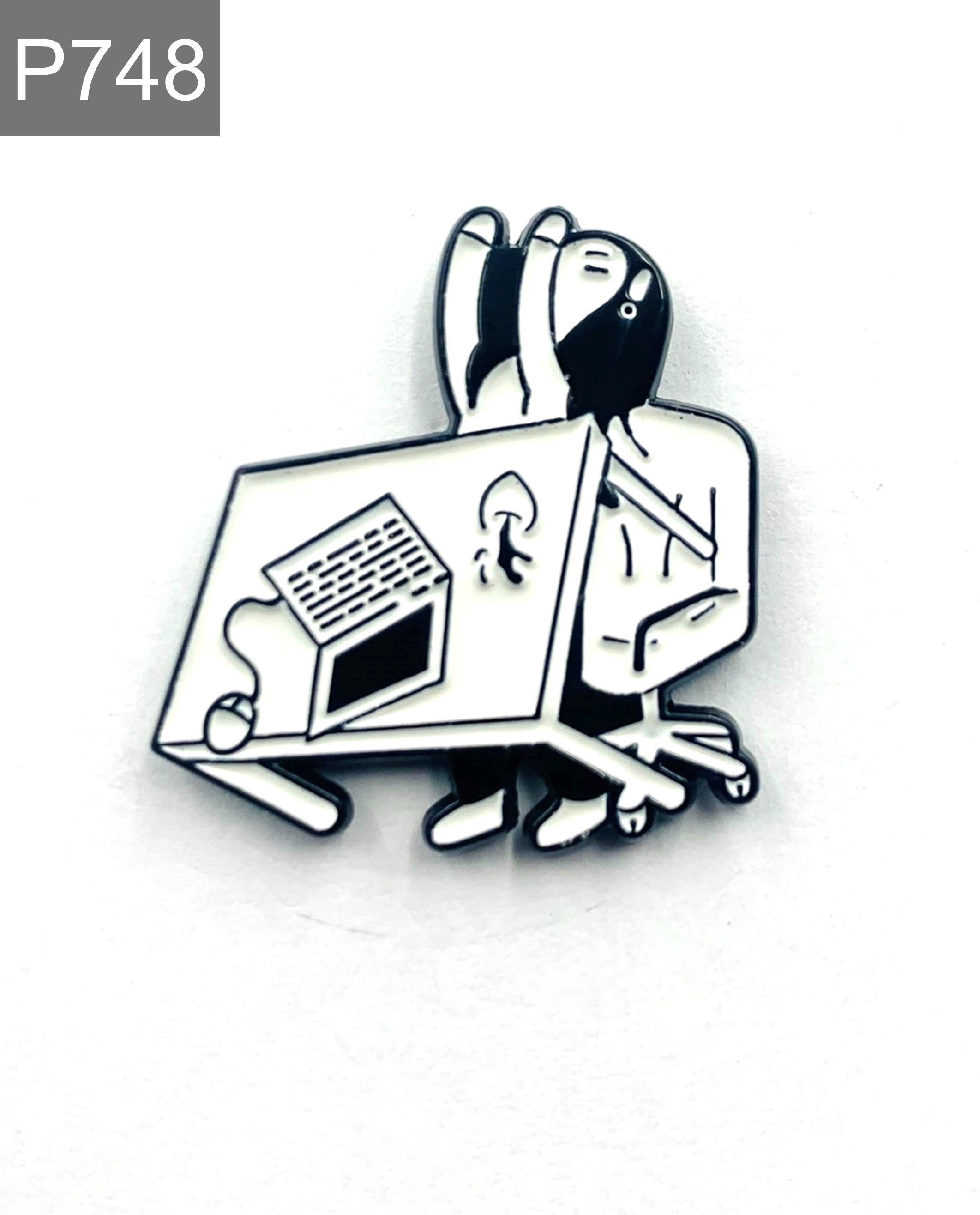 Homework Girl Enamel Pin