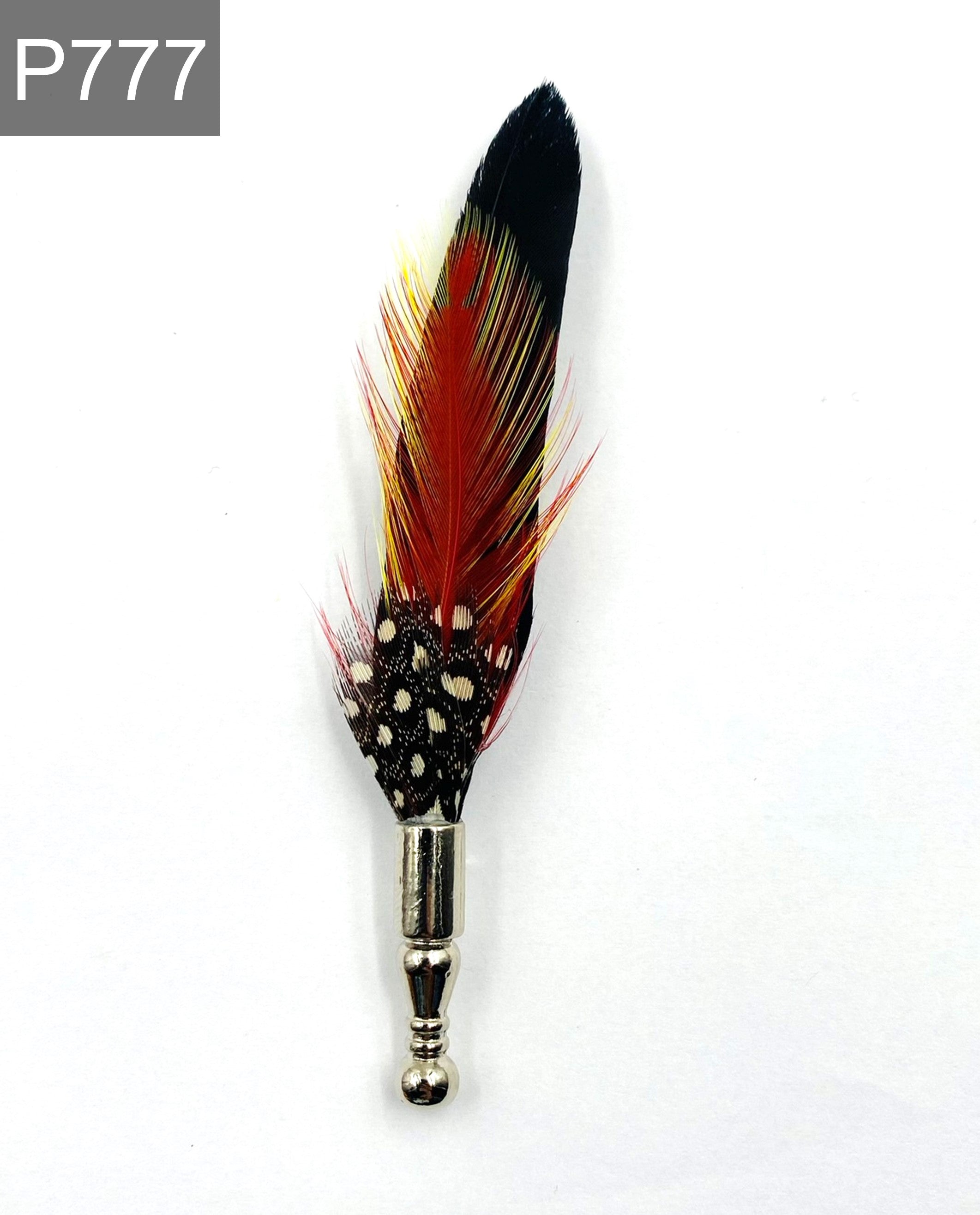 Black Peacock Feather Pin