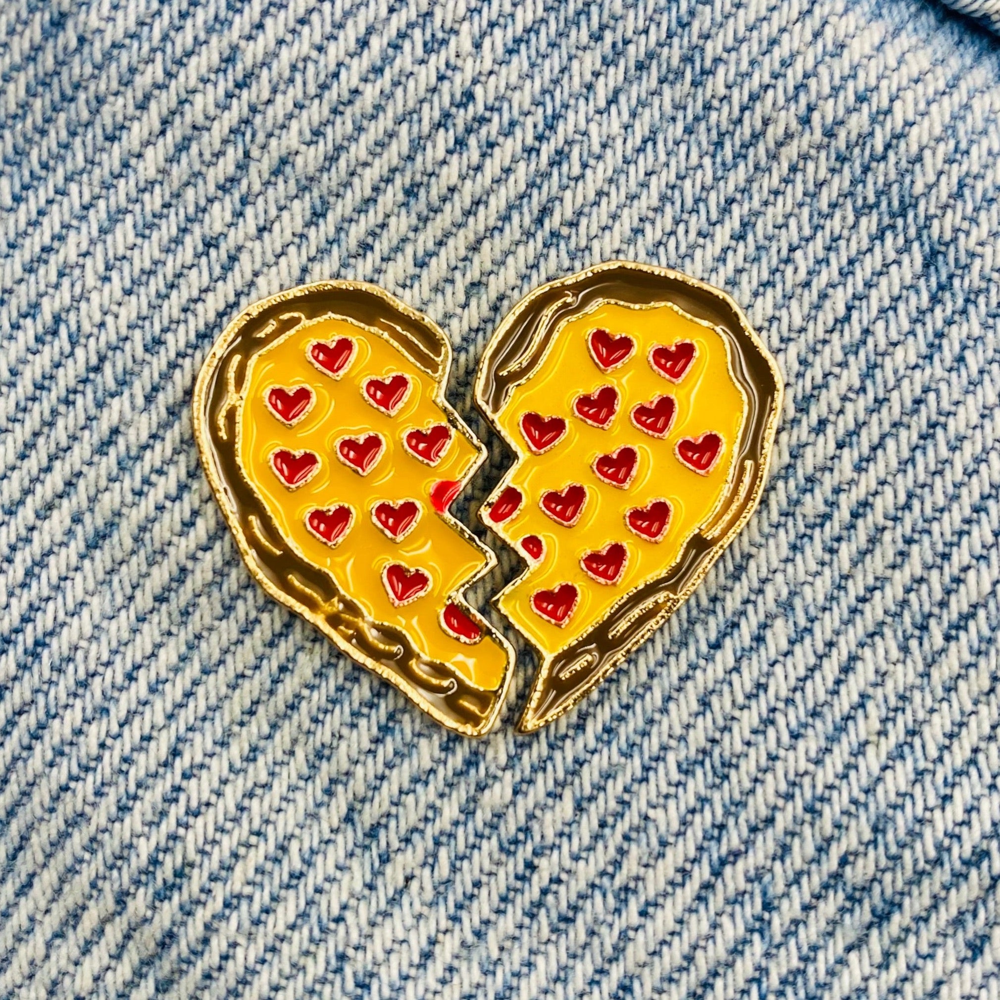 Pizza Heart Enamel Pin