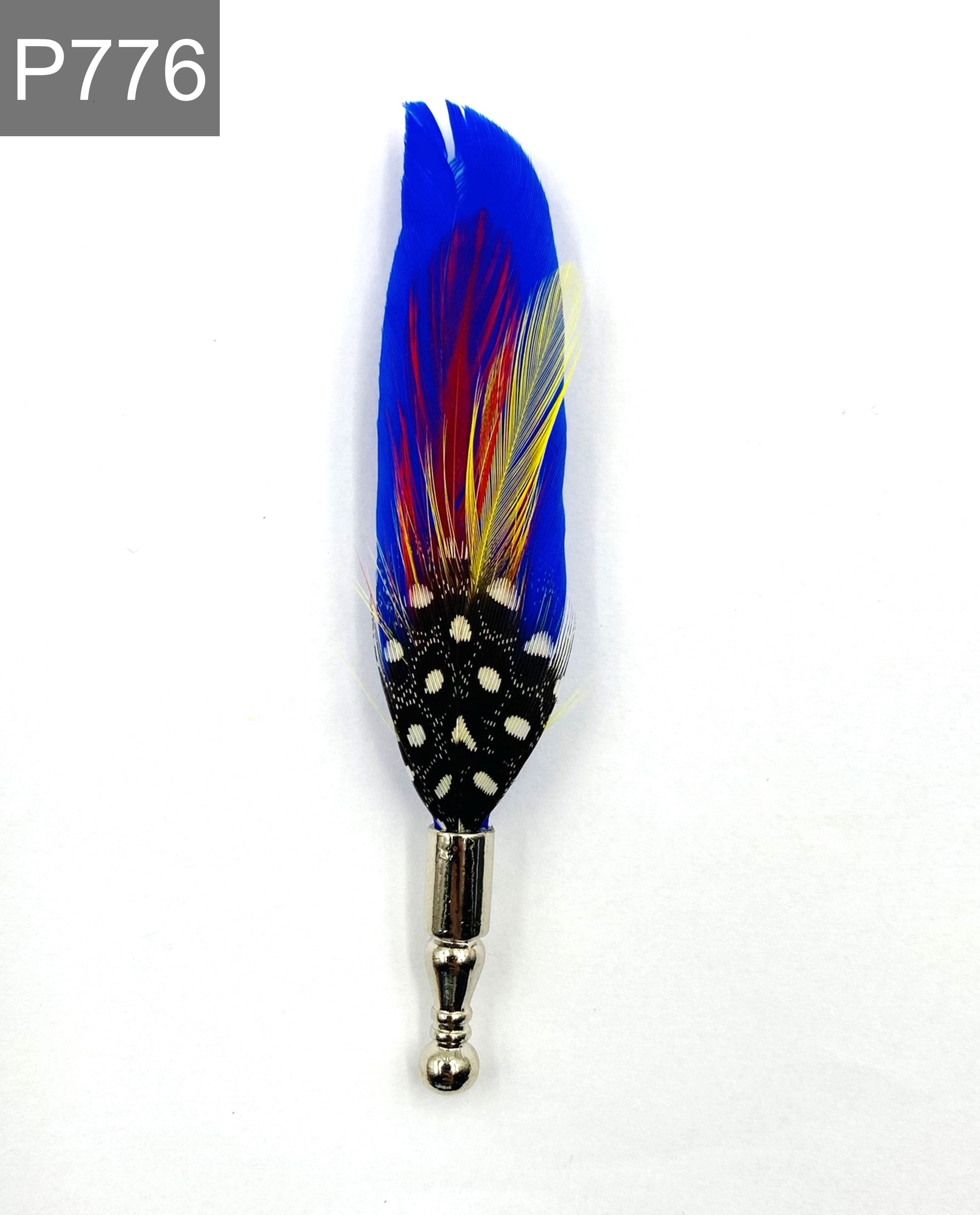 Blue Peacock Feather Pin