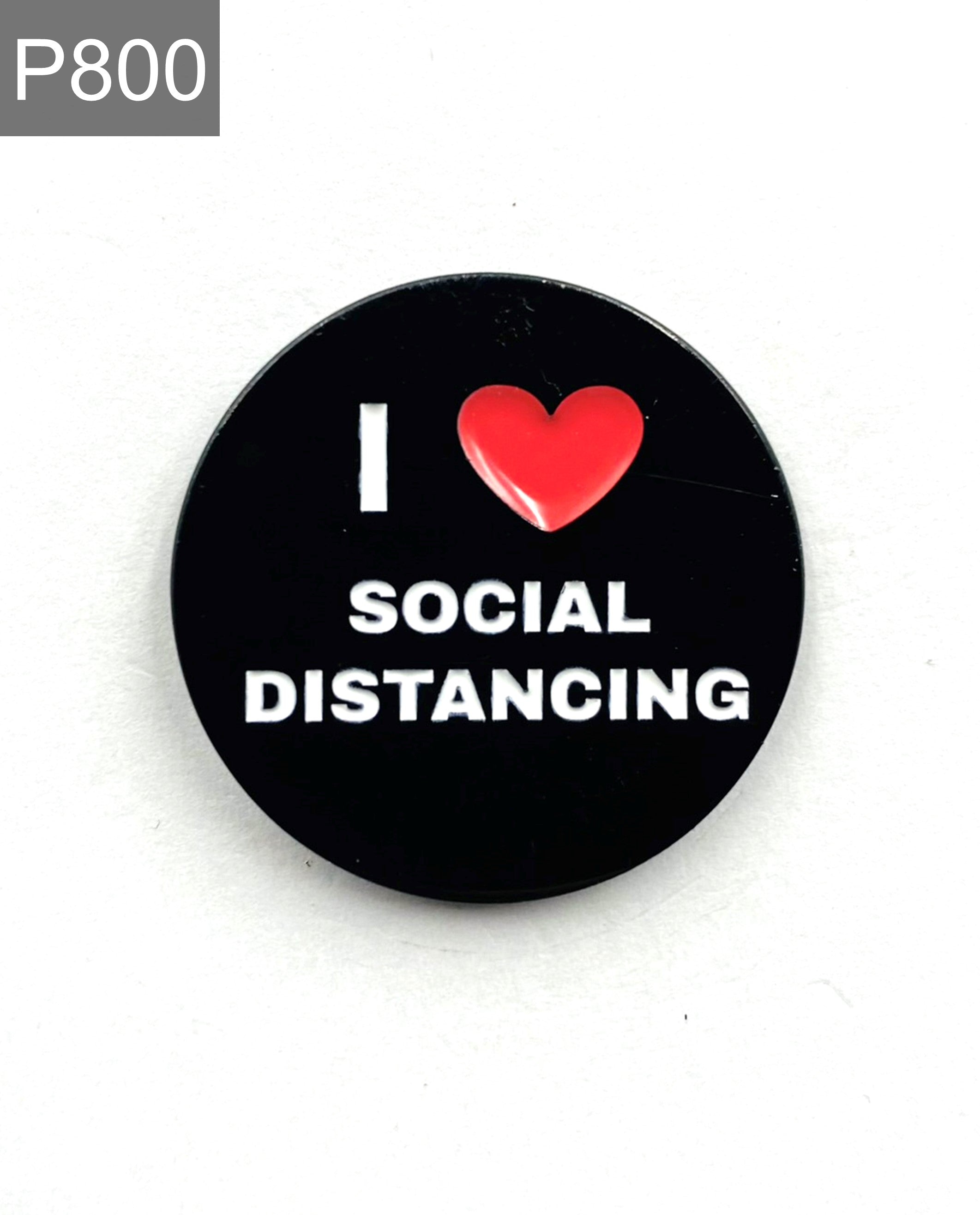 Saying I love social distancing Enamel Pin