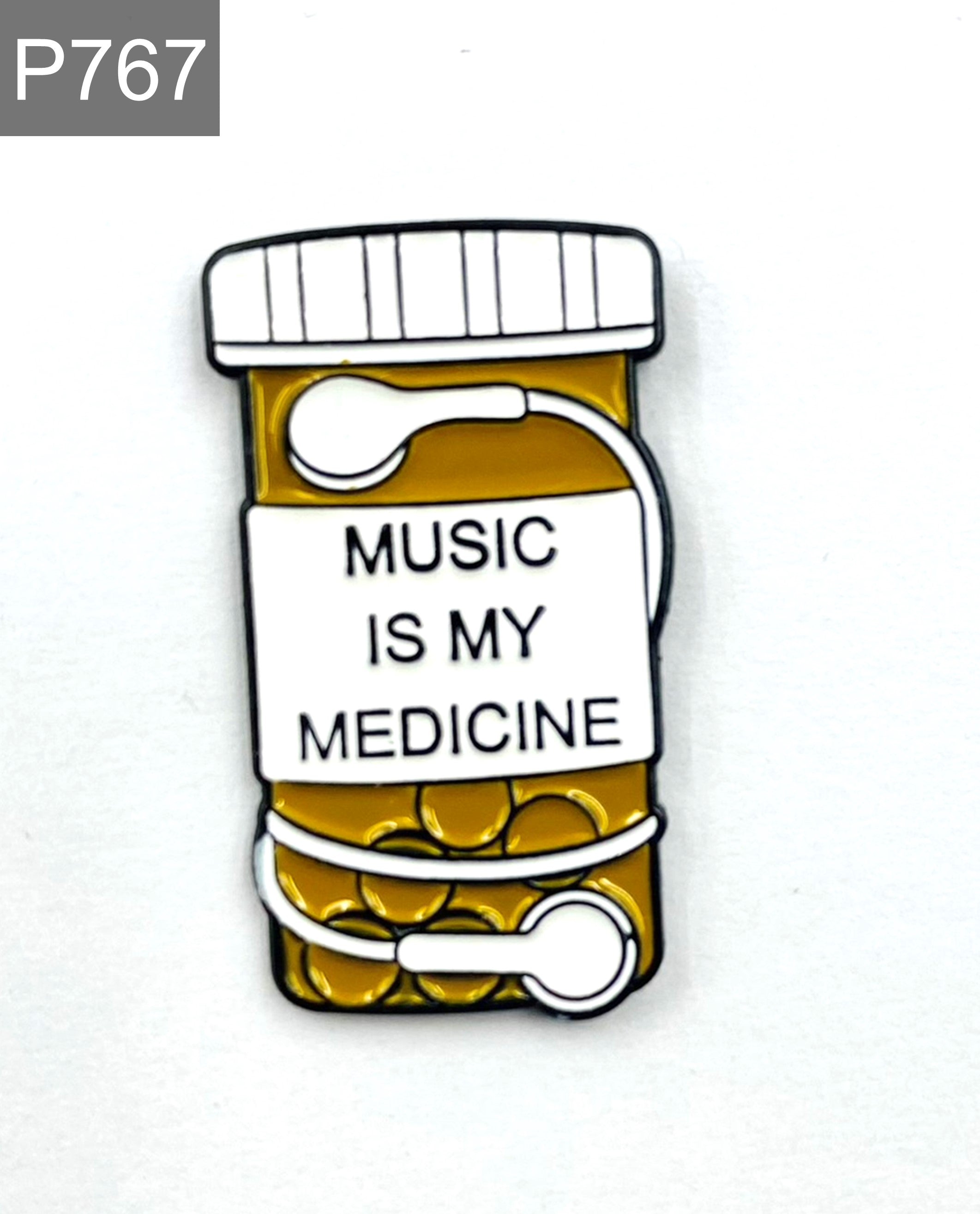 Saying Music is my medicine Enamel Pin