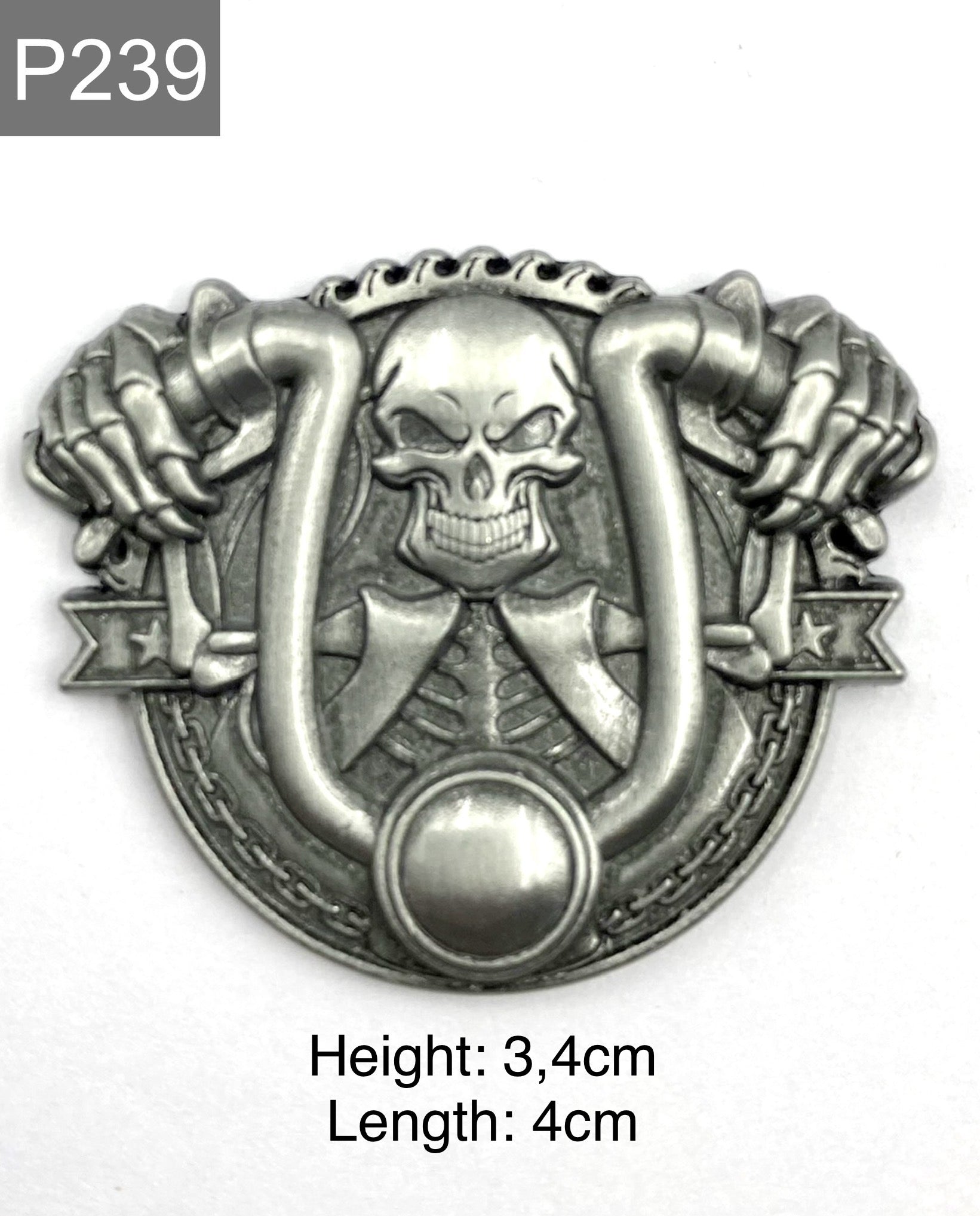 Biker Totenkopf Emaille Pin