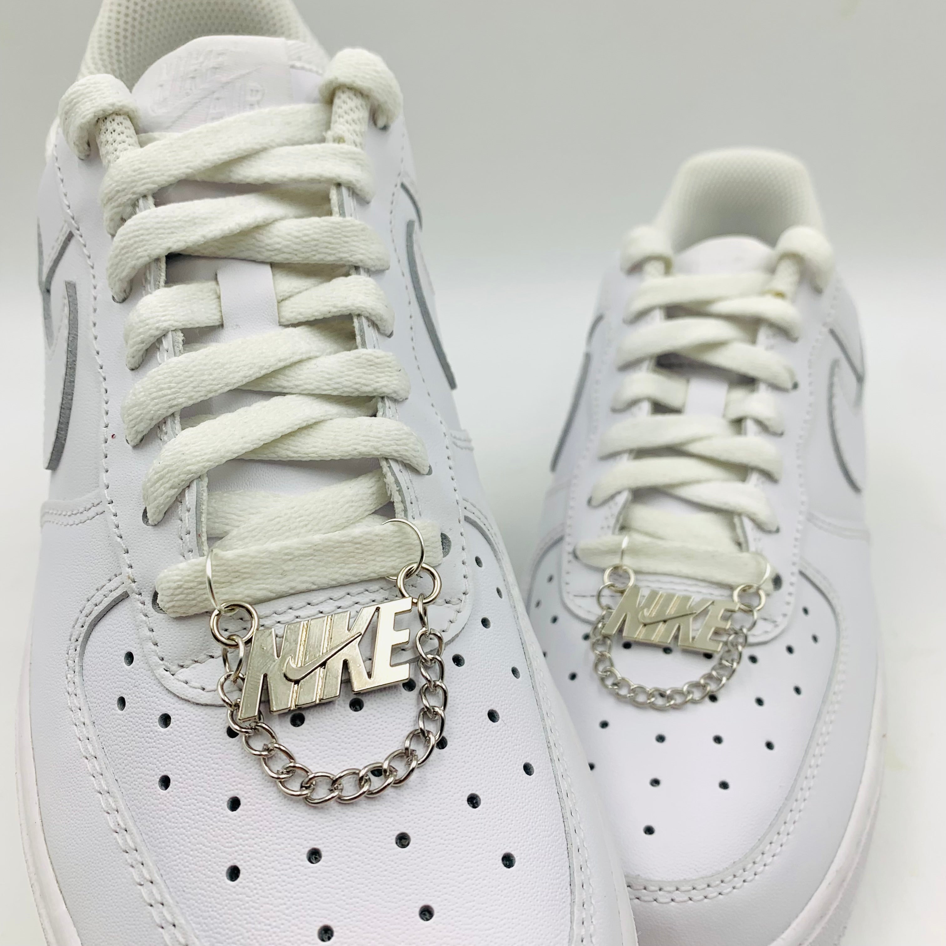 Silver Nike Lace Locks