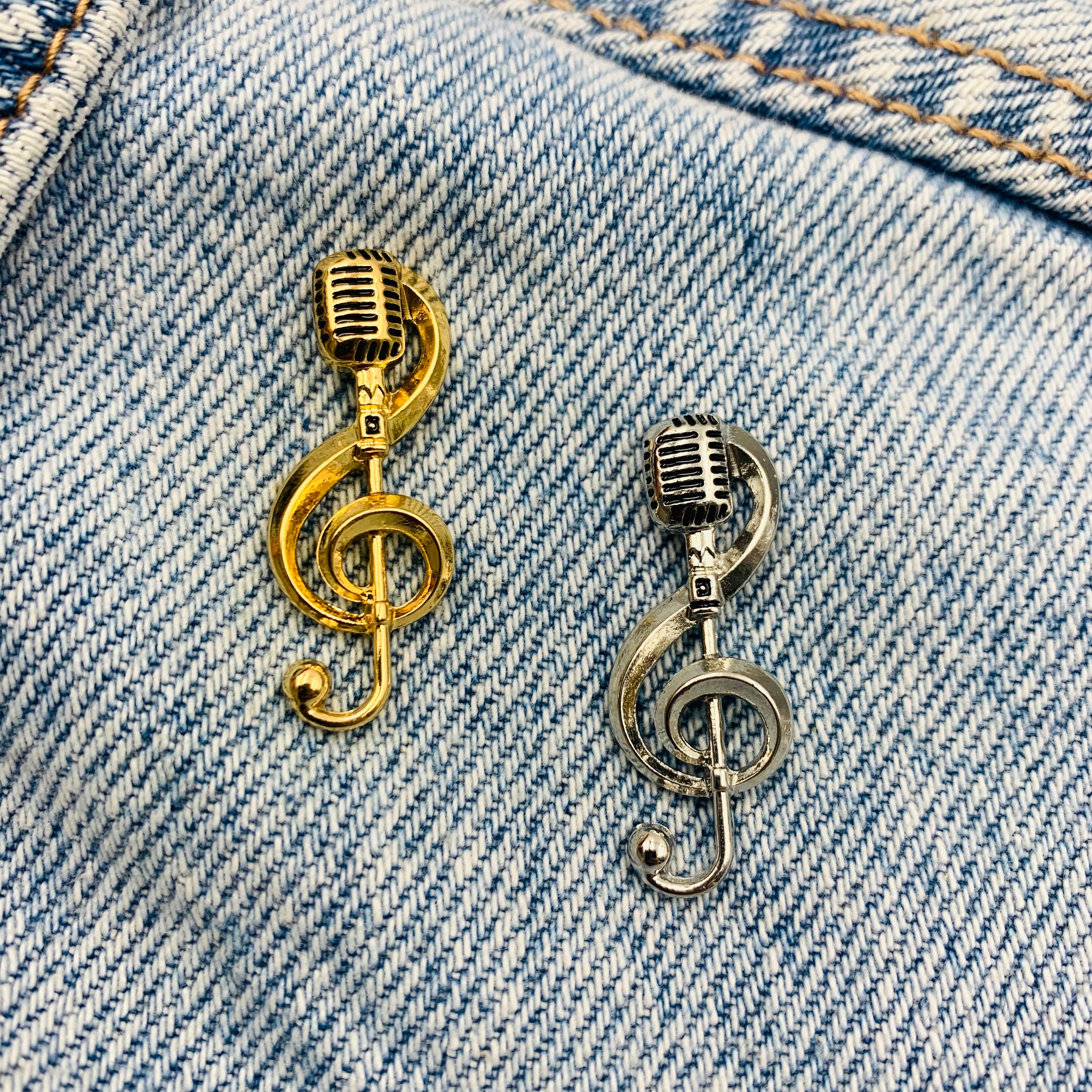 Microphone Emaille Pins