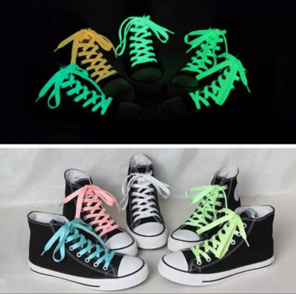 Pink Glow in the dark Shoeloaces 140cm