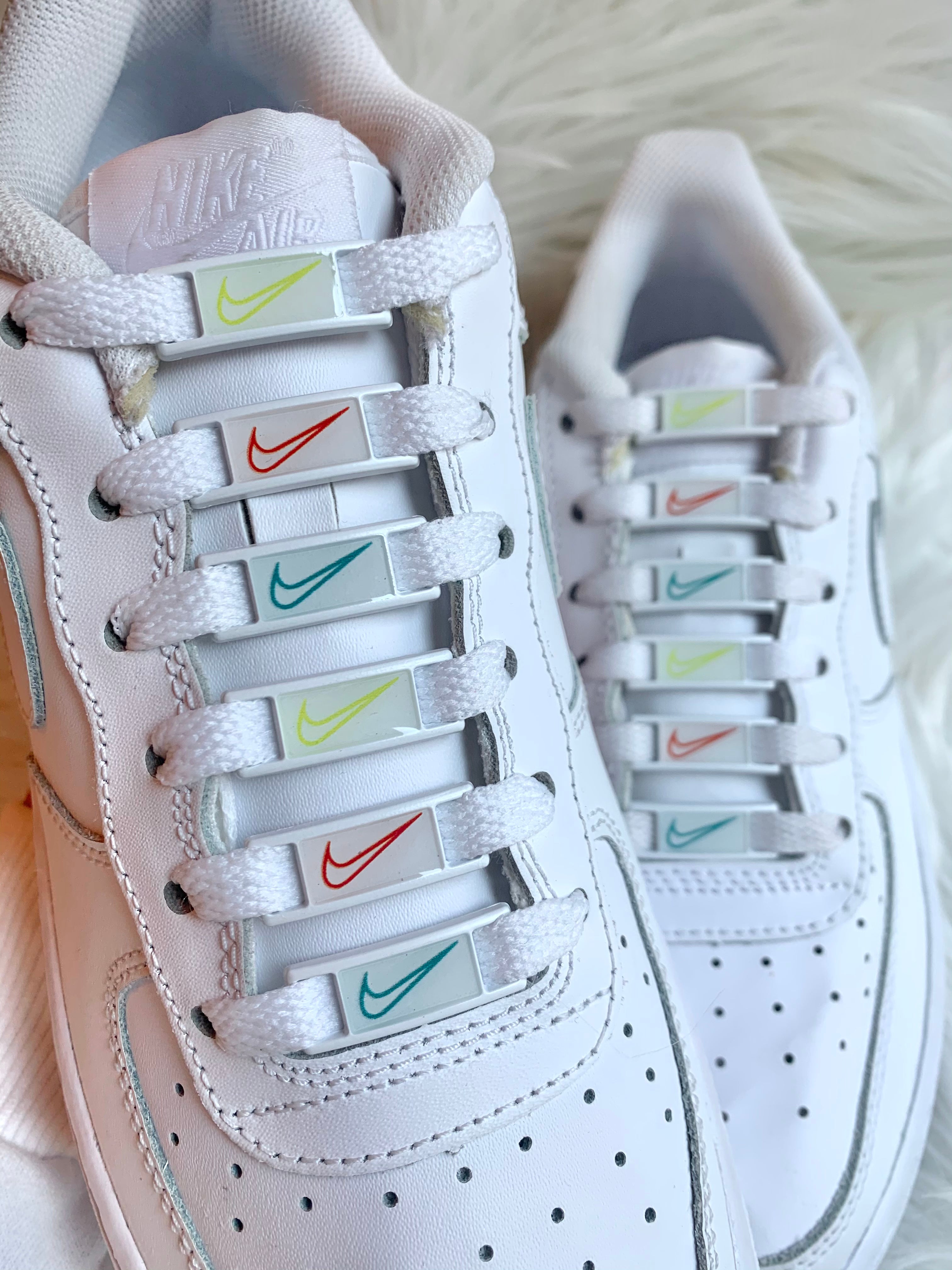 White / Green Nike Lace Locks