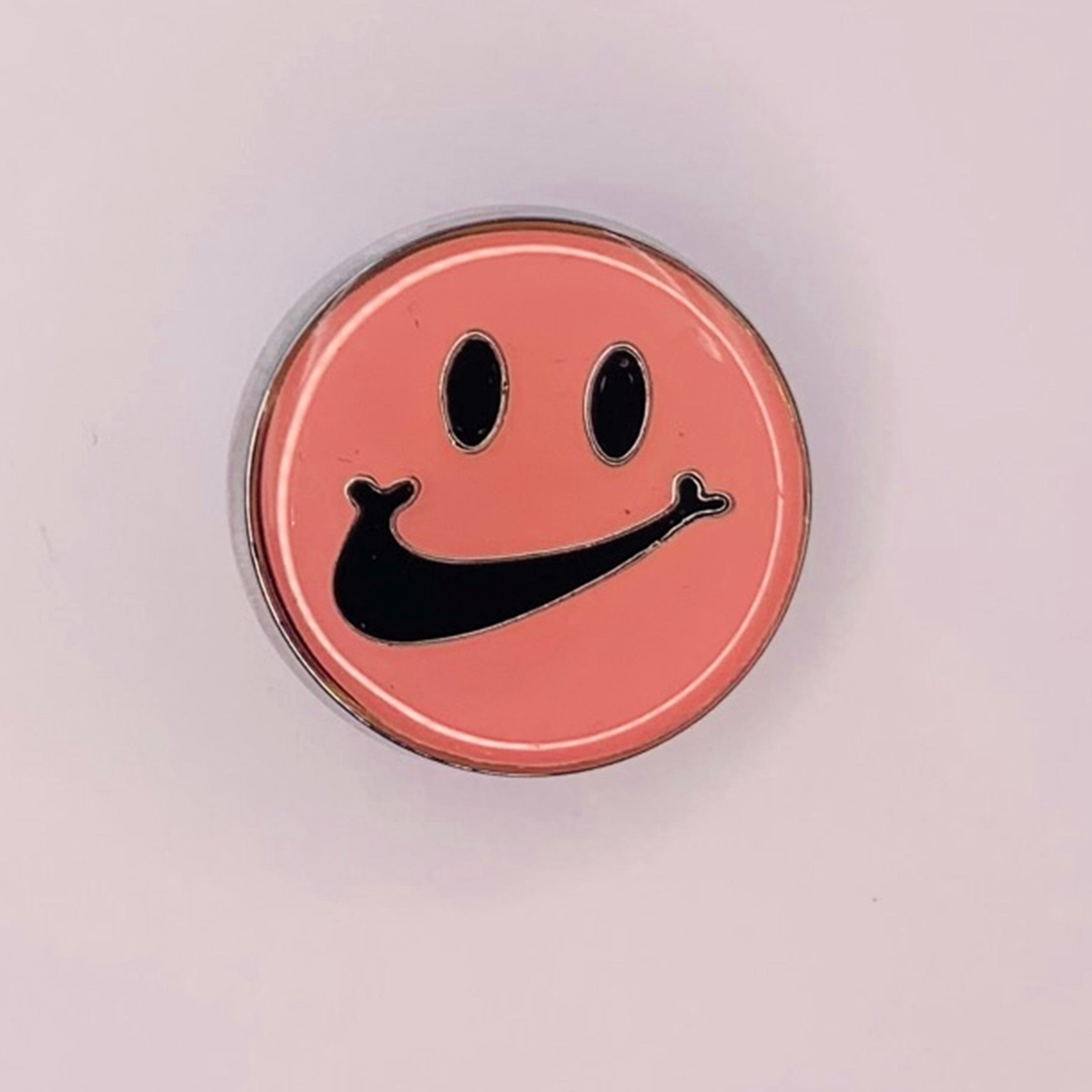 Pink Nike Smiley Pin