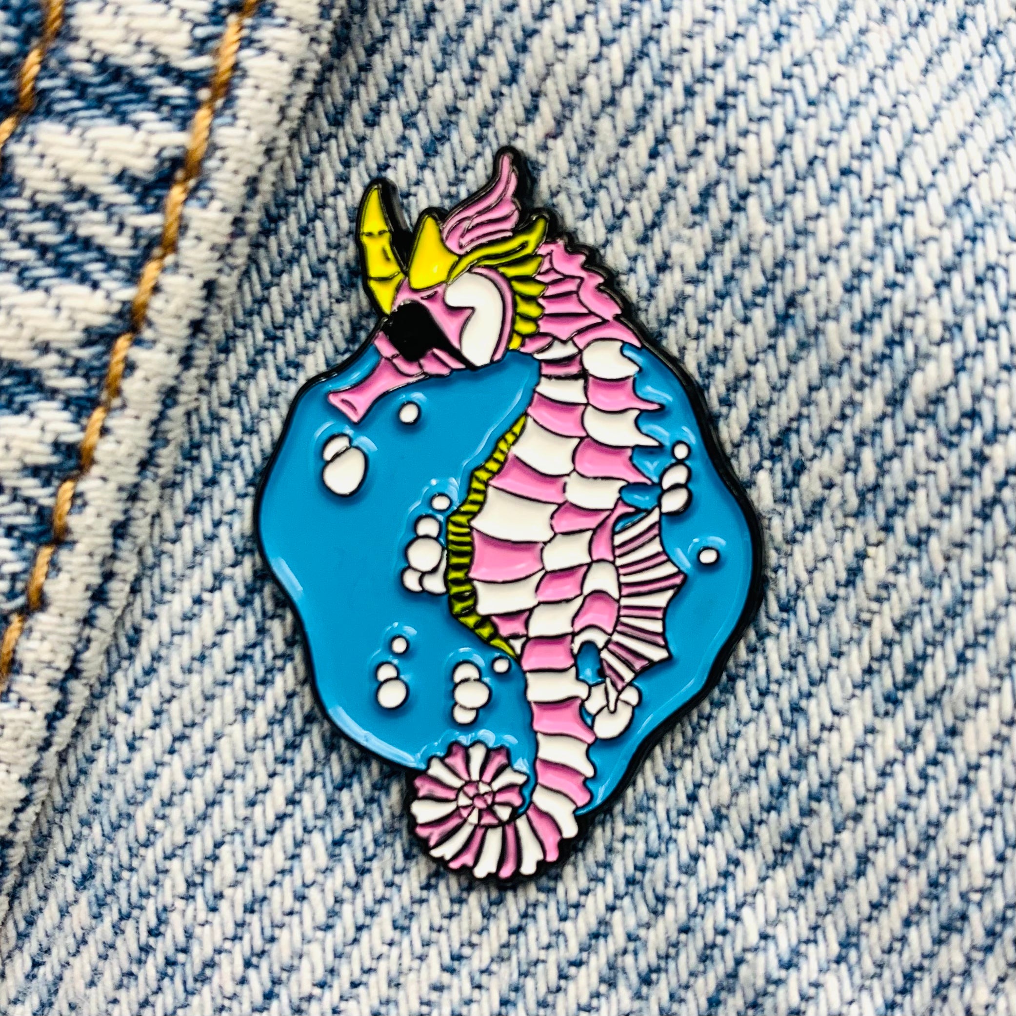 Seahorse with sunglasses Enamel Pin