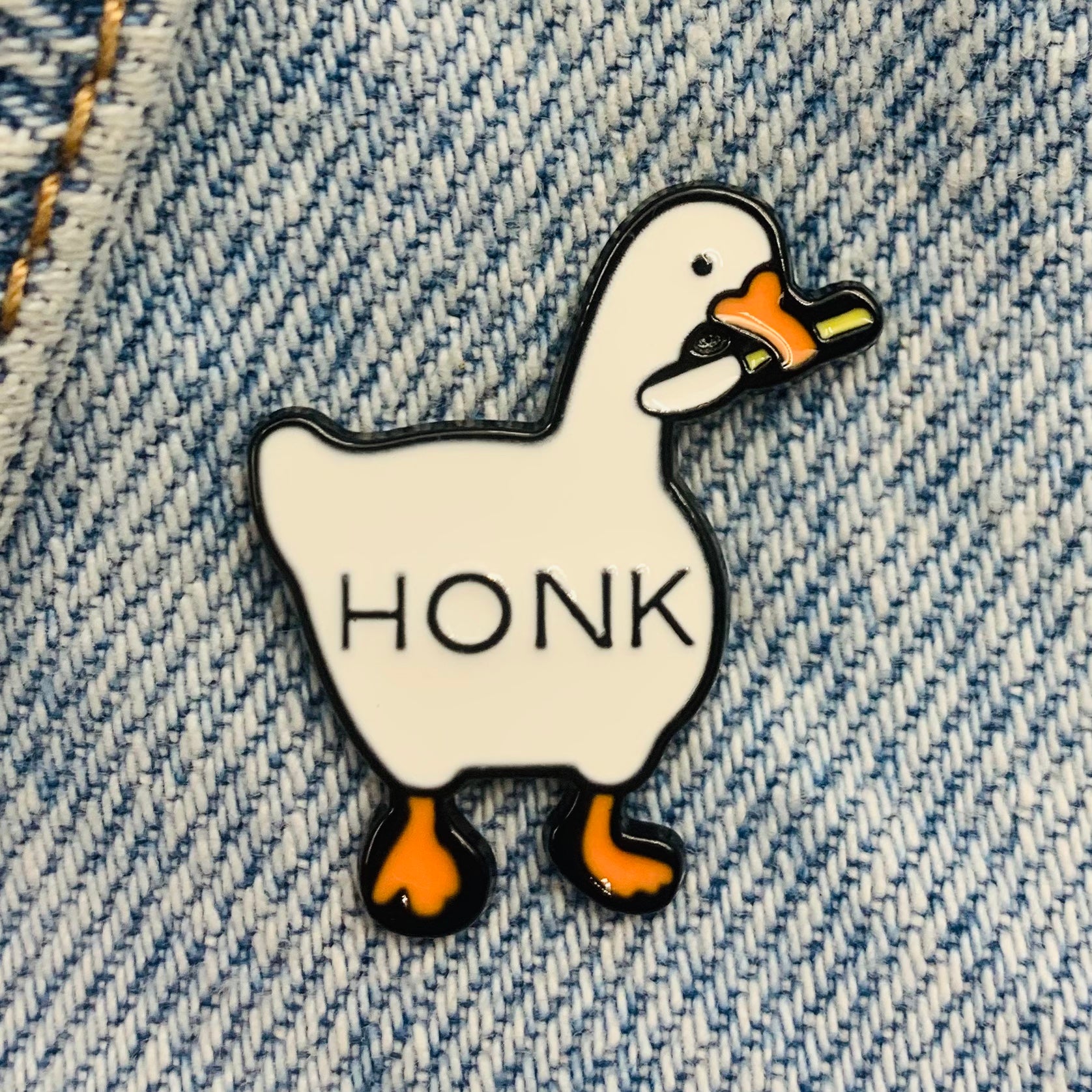 Funny Goose Honk Enamel Pin