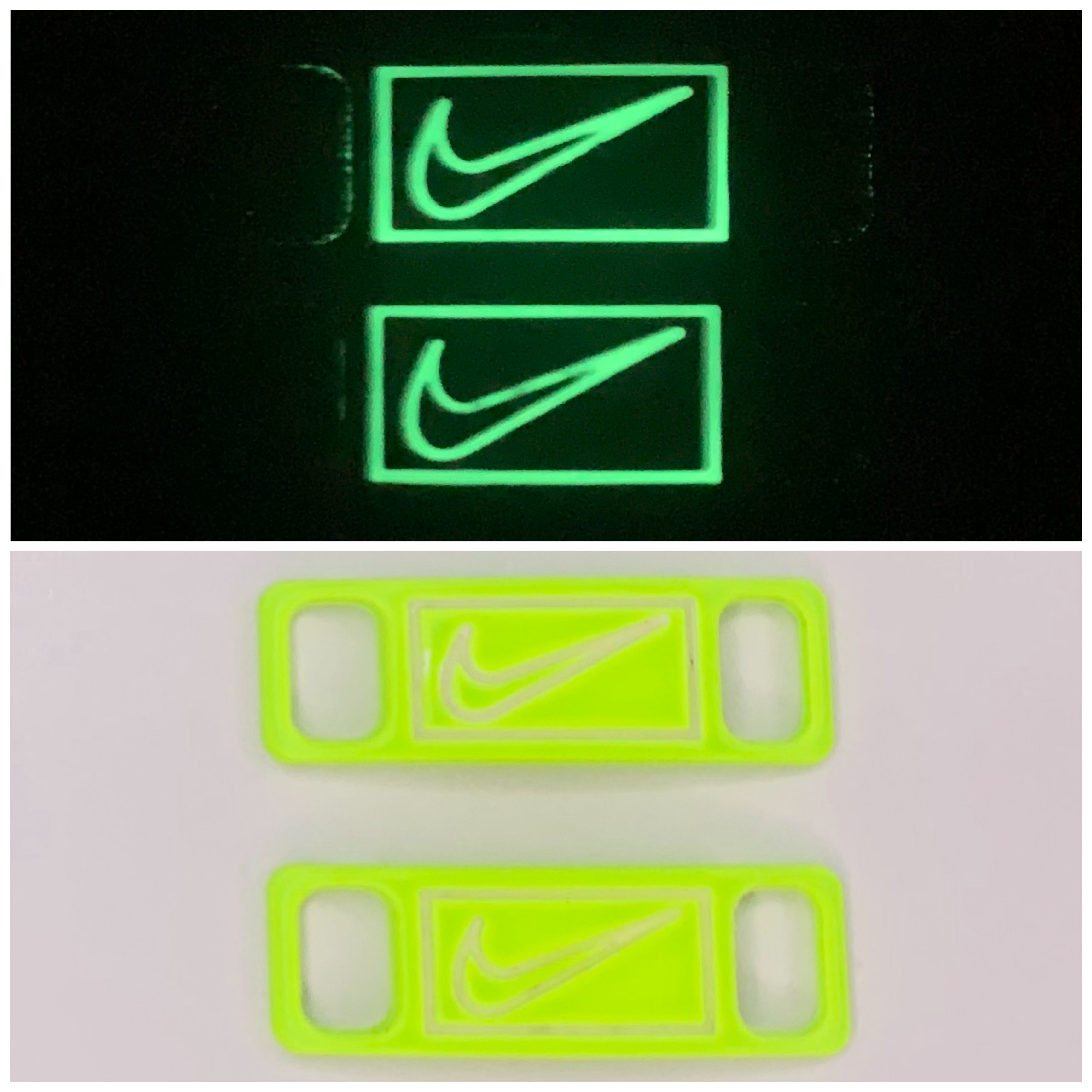 Leuchtend grüne Nike Glow in the Dark Spitzenschlösser Nr. 463