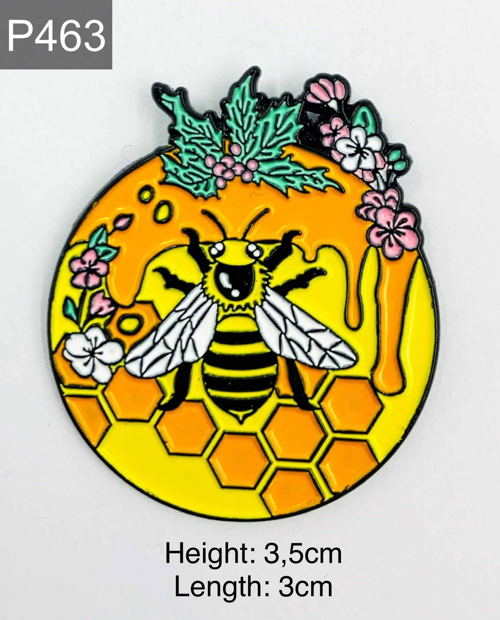 Bee with flowers Enamel Pin