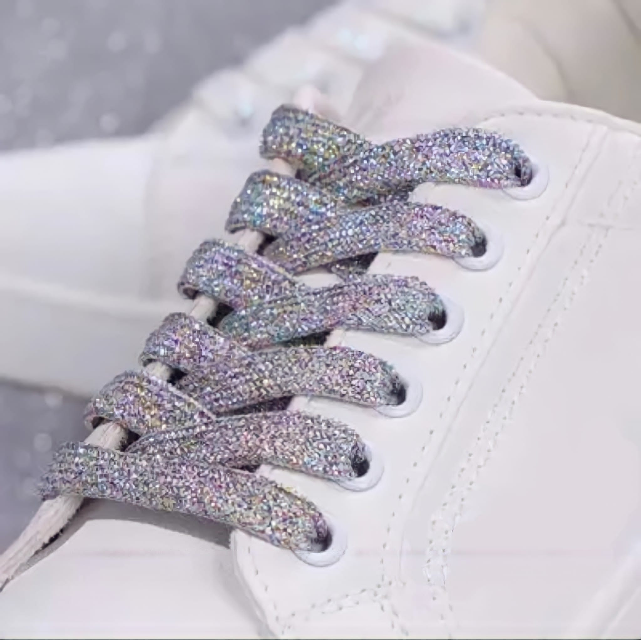 Silver Glitter Shoeloaces