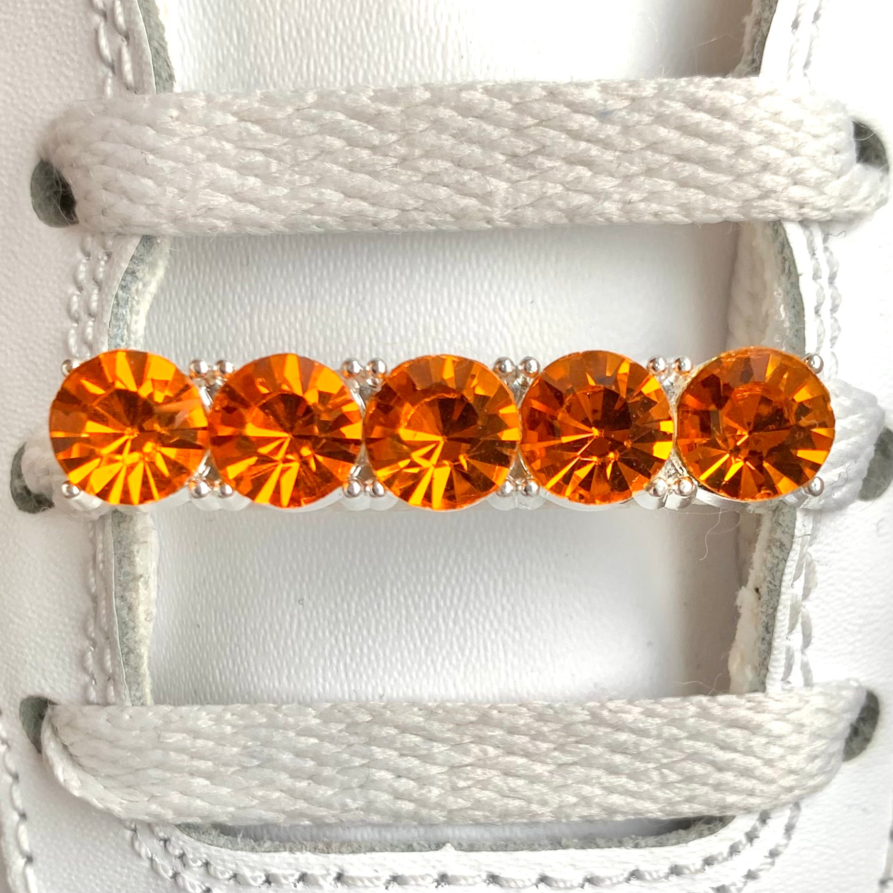 Silver / Orange Shoe Lace Locks