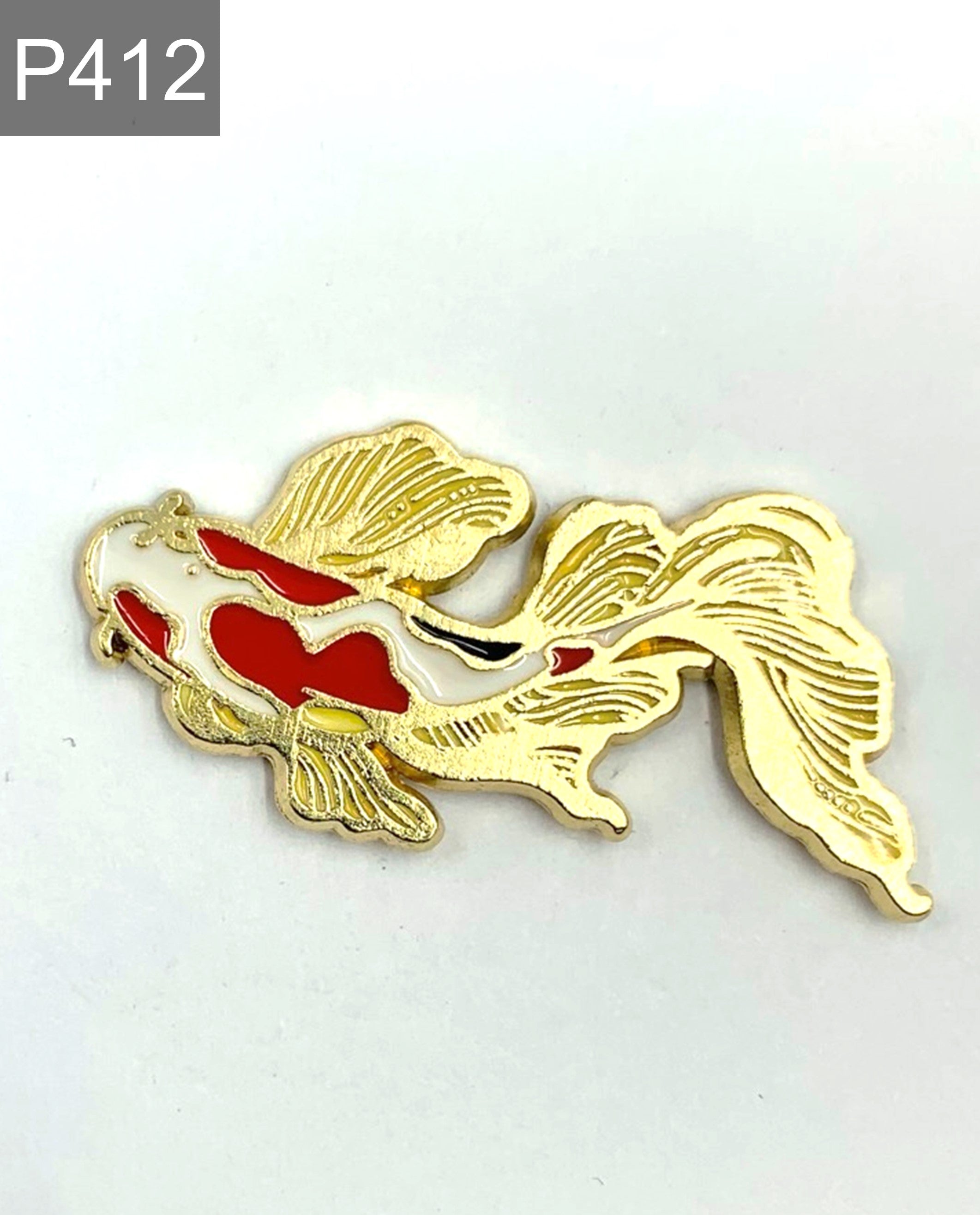 Goldener Koi Fisch Emaille Pin