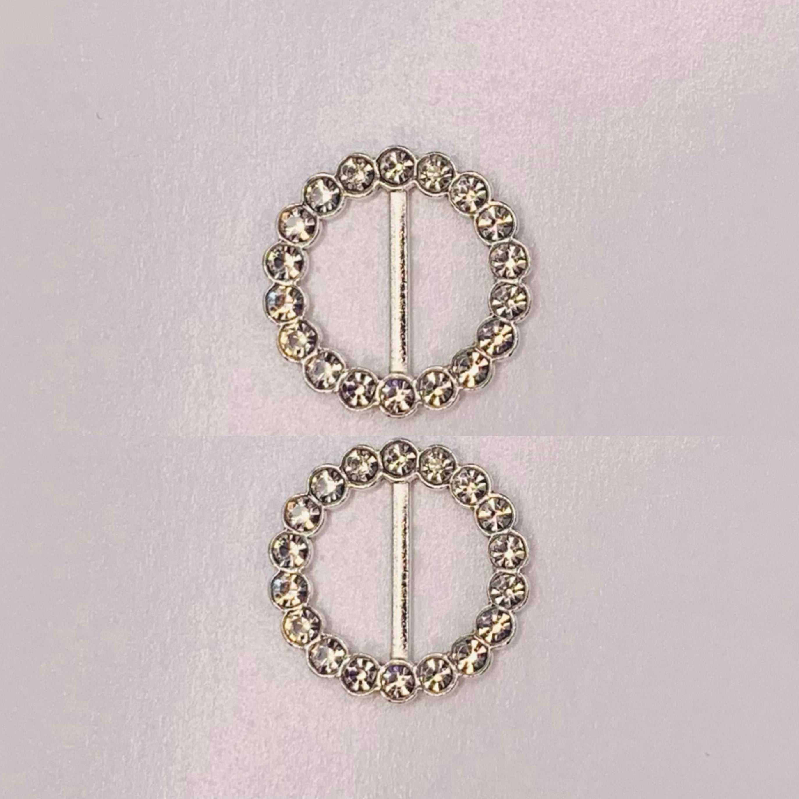 Silver Circle Shoe Lace Locks