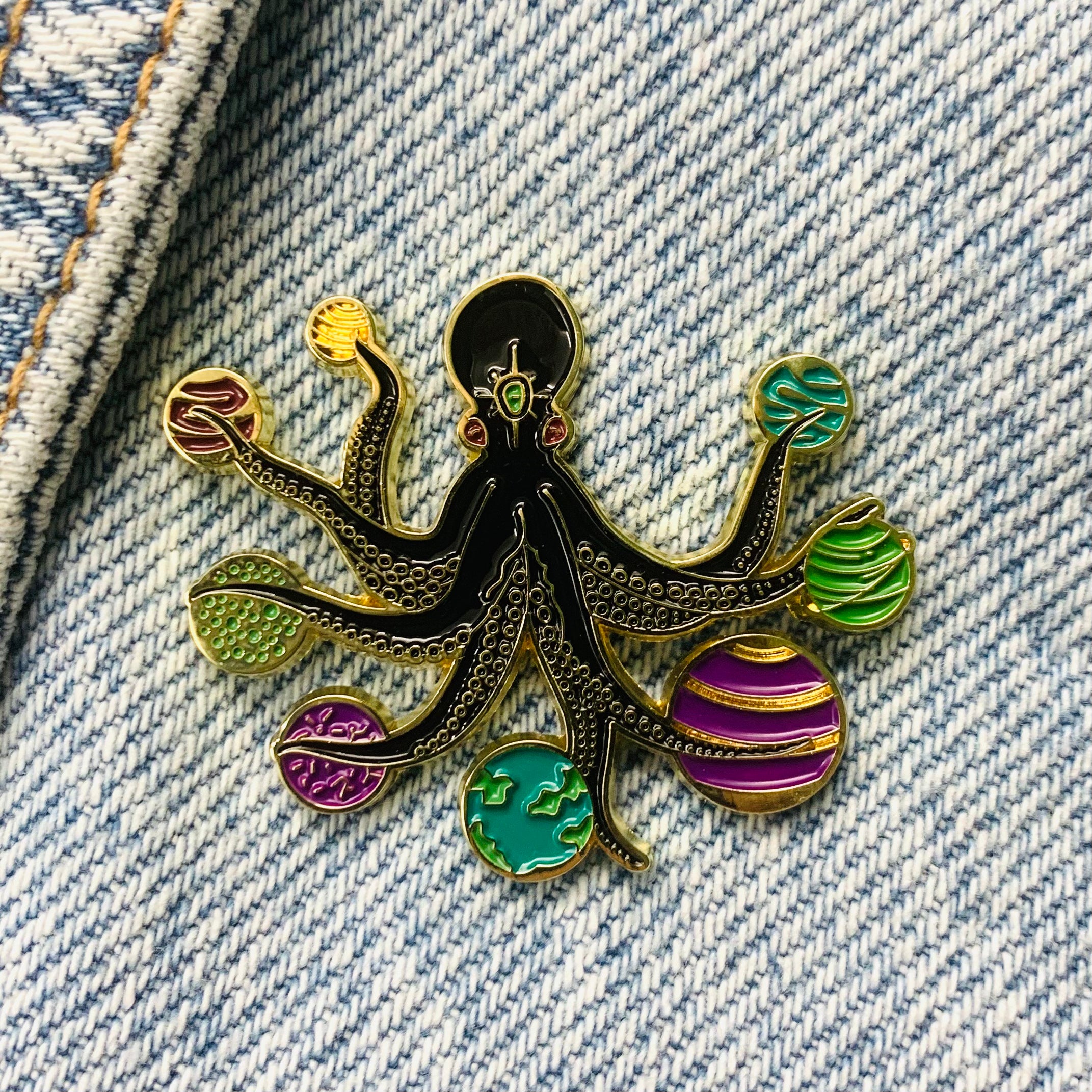 Universe Octopus Enamel Pin