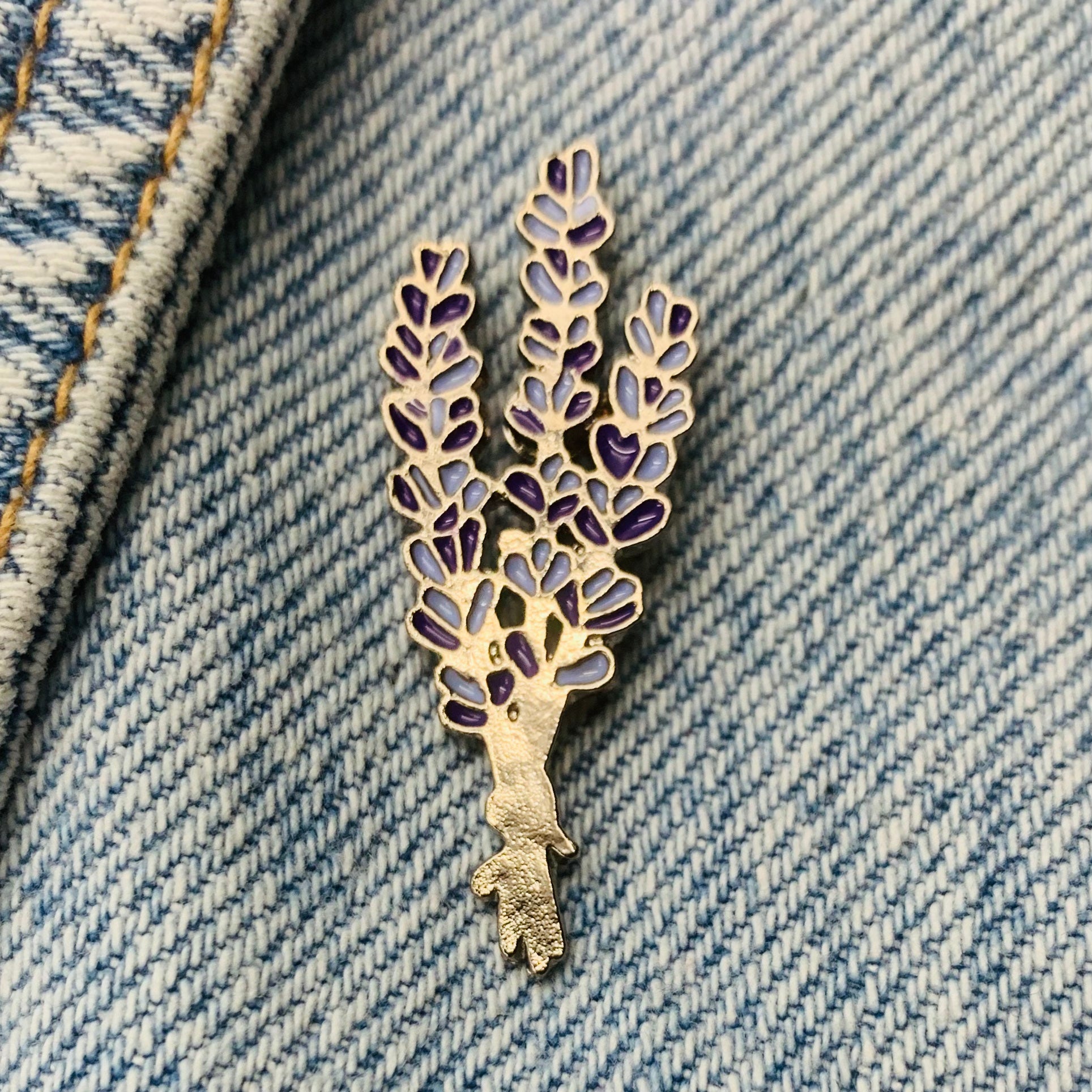 Lavender Flower Enamel Pin