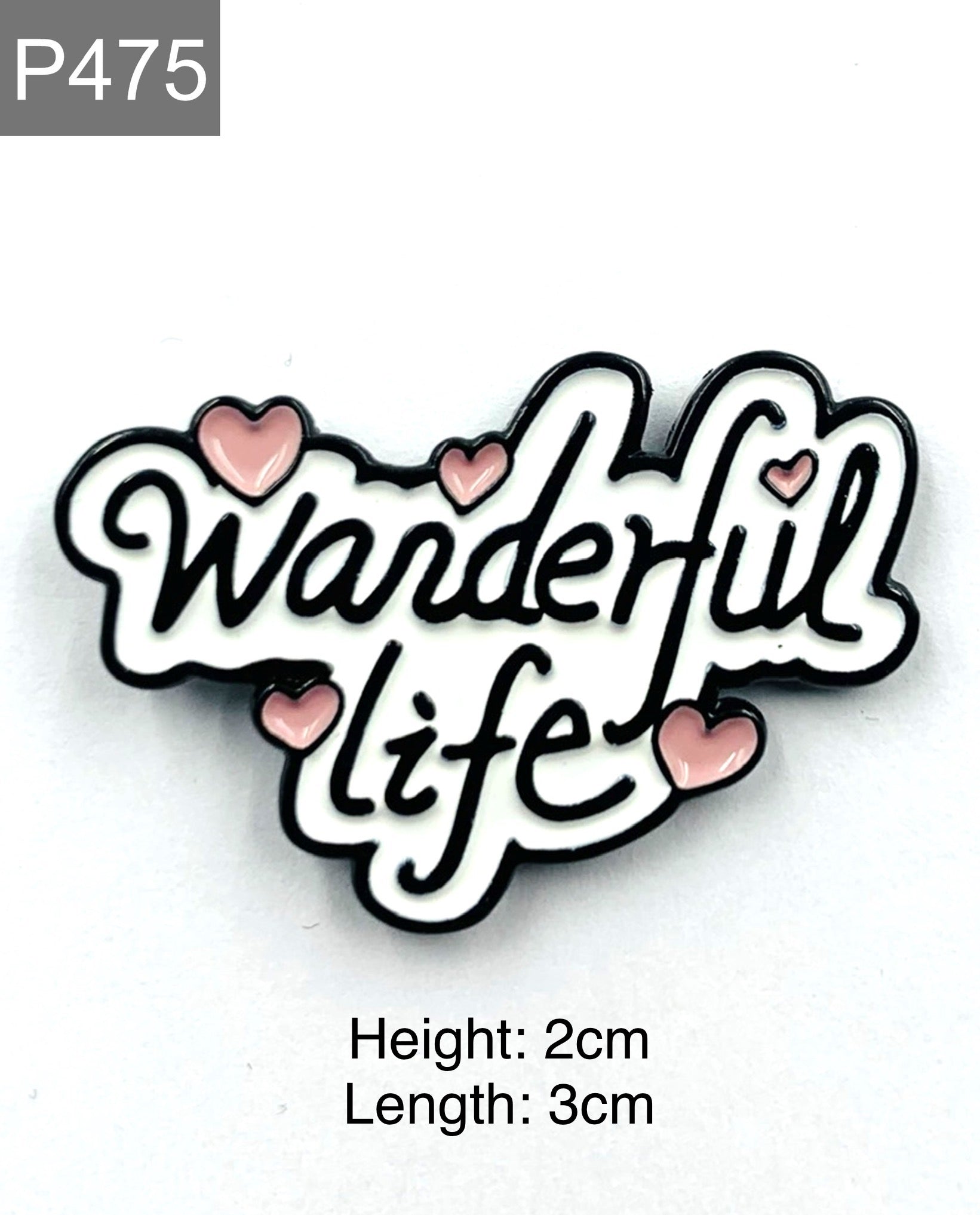 Spruch Wanderful Life Emaille Pin