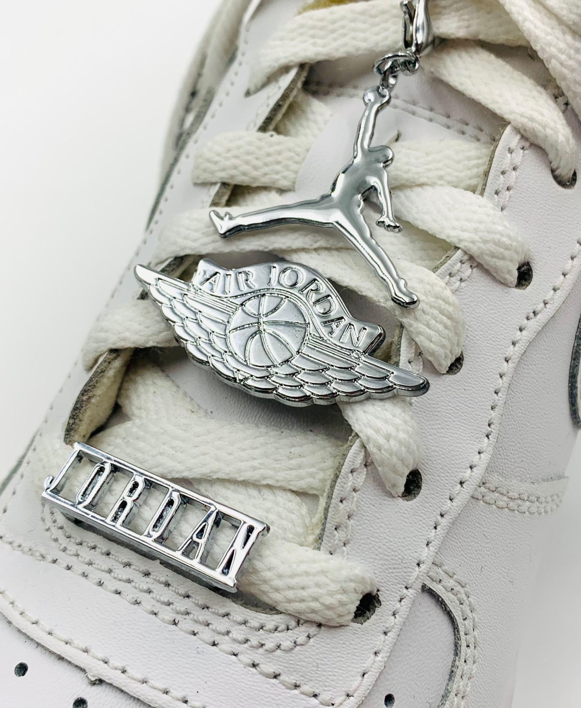 Silver Air Jordan Lace Locks ShopDichSchick