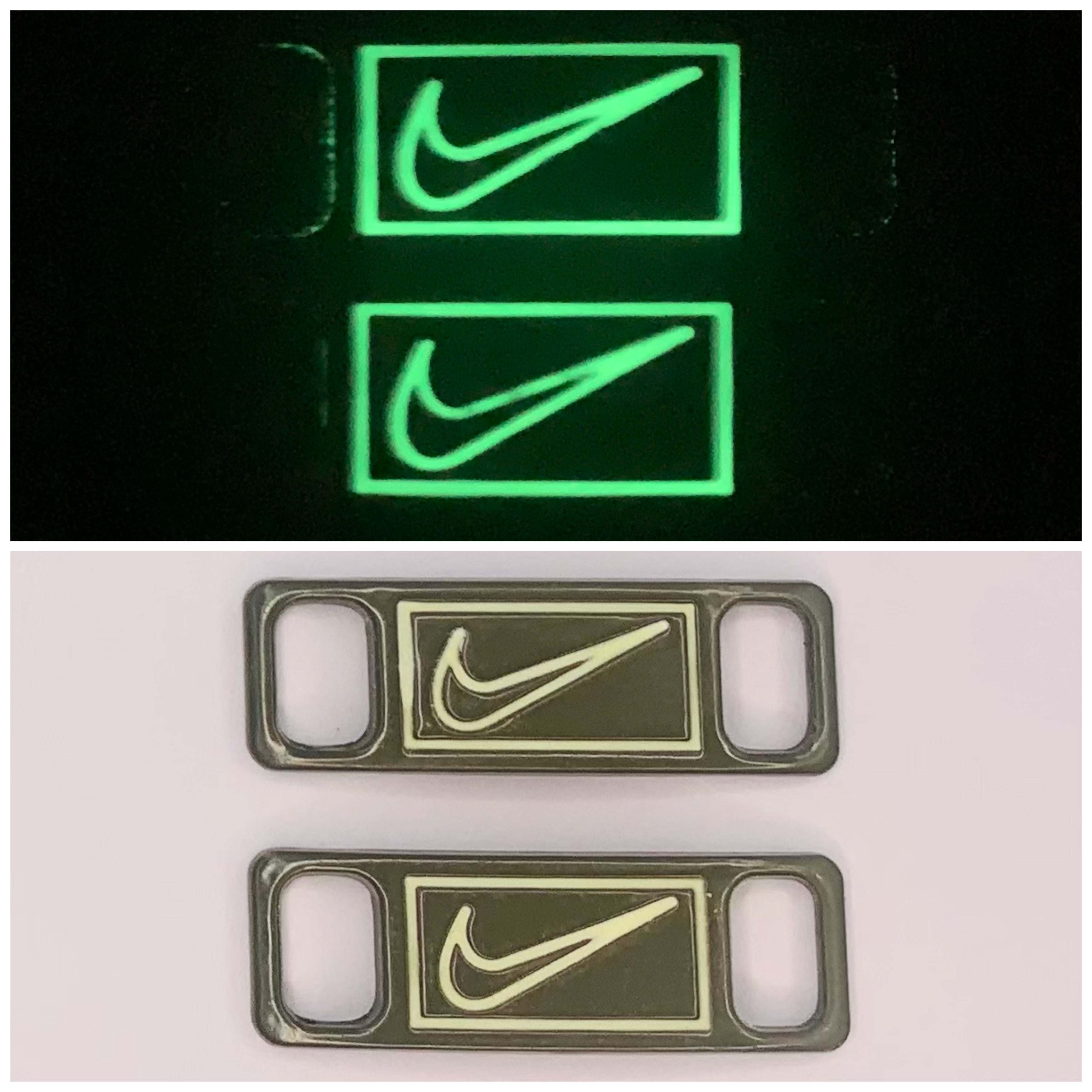 Olive Green Nike Glow in the dark Lace Locks