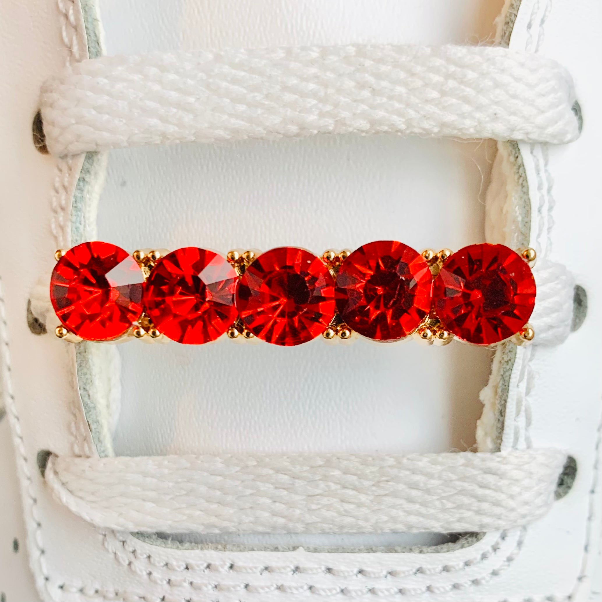 Gold / Red Shoe Lace Locks