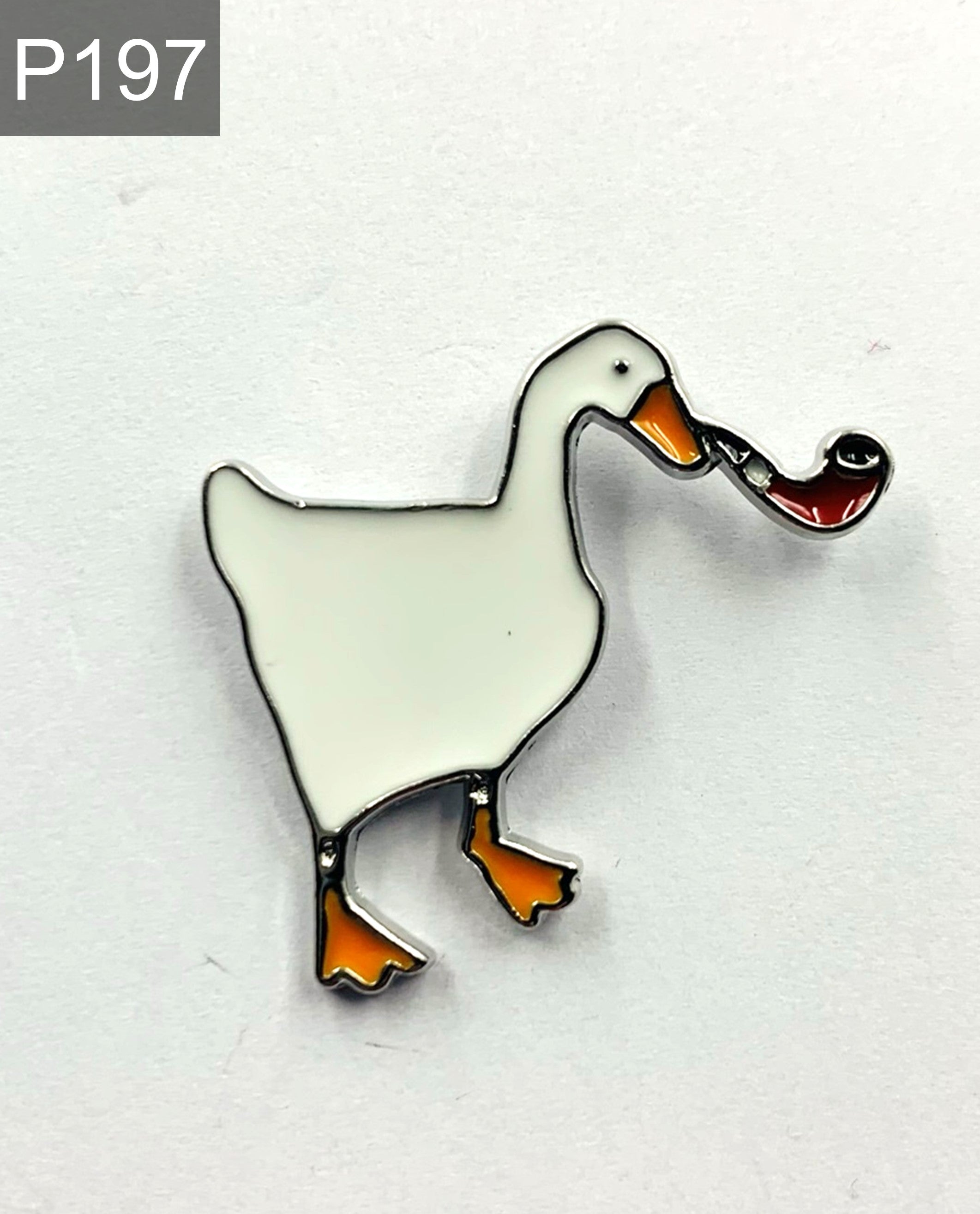 Lustige Gans mit Pfeife Emaille Pin