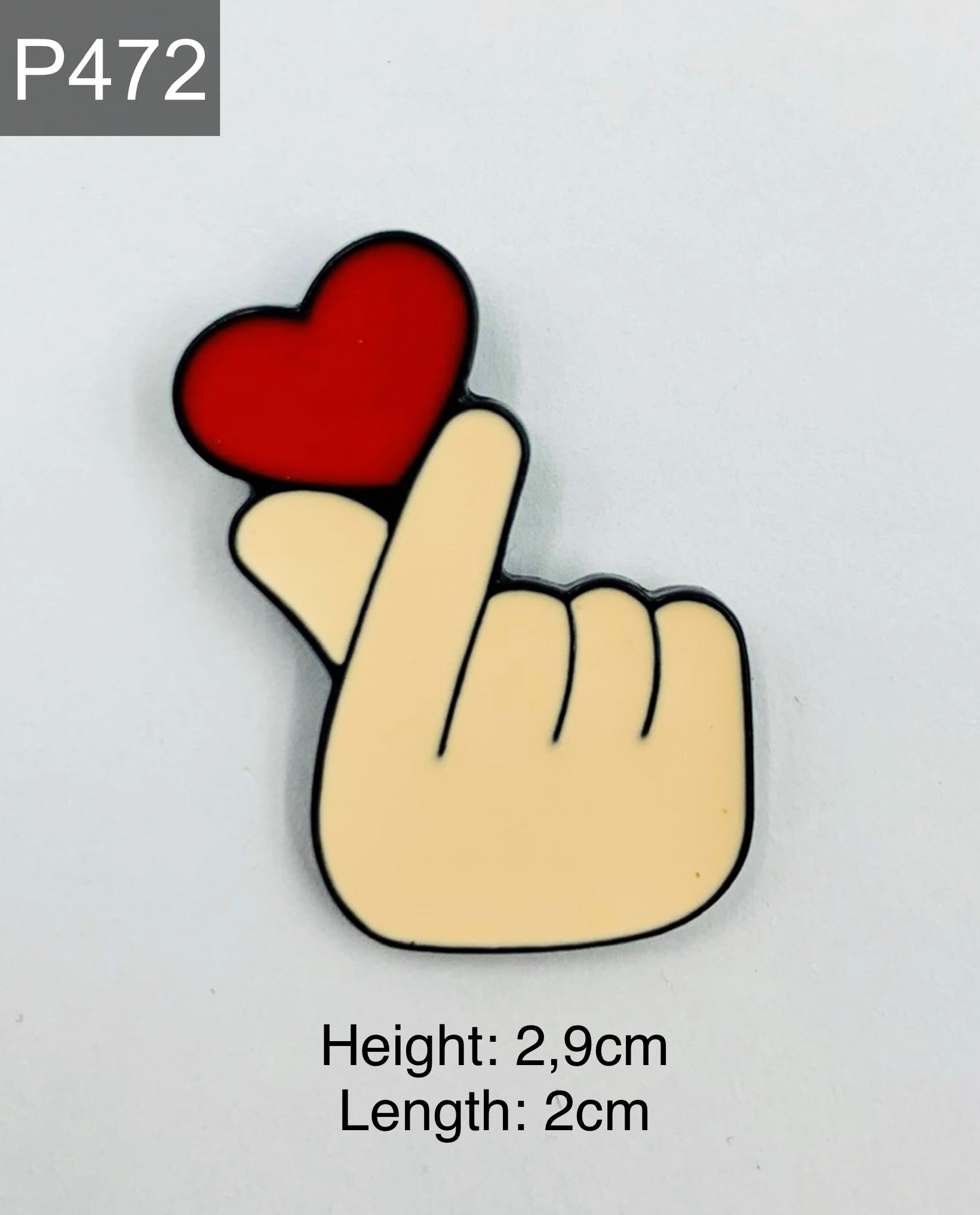 Japanese Heart Enamel Pin