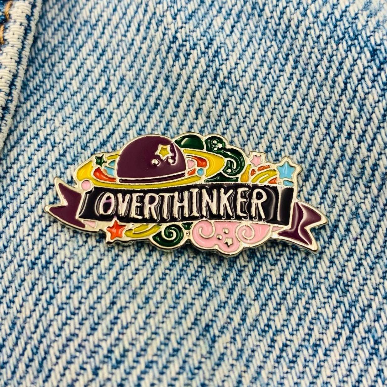 Saying "Overthinker" Enamel Pin