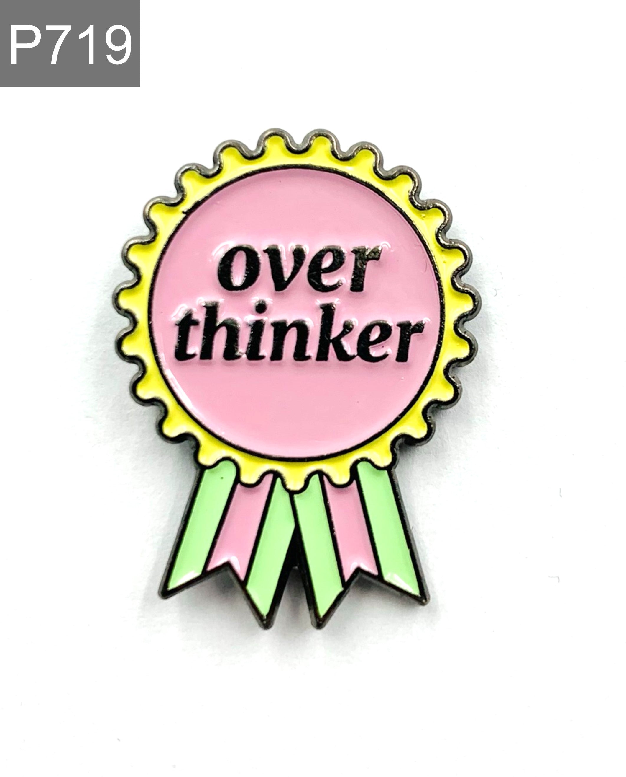 Saying overthinker Emaille Pin