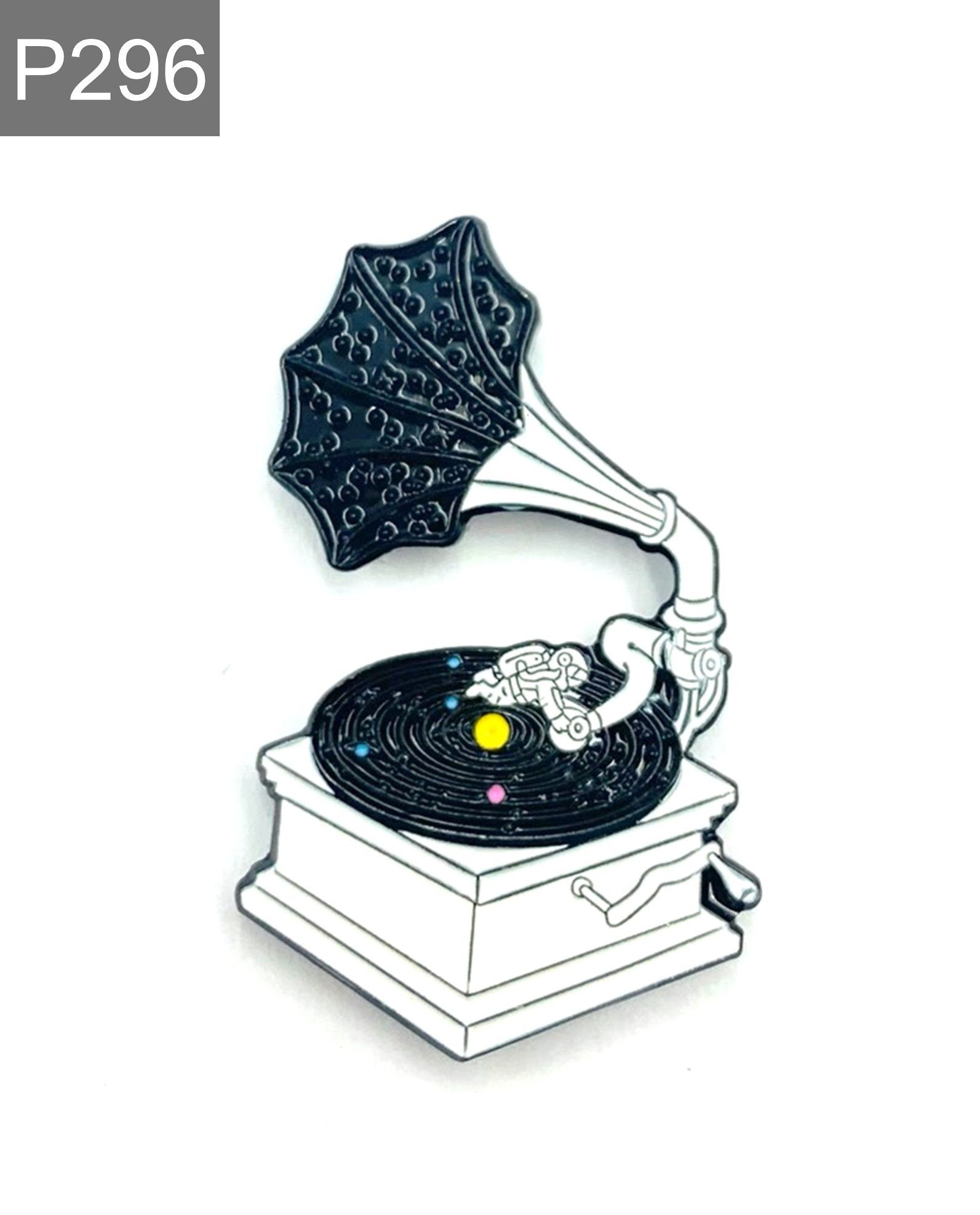 Turntable Enamel Pin