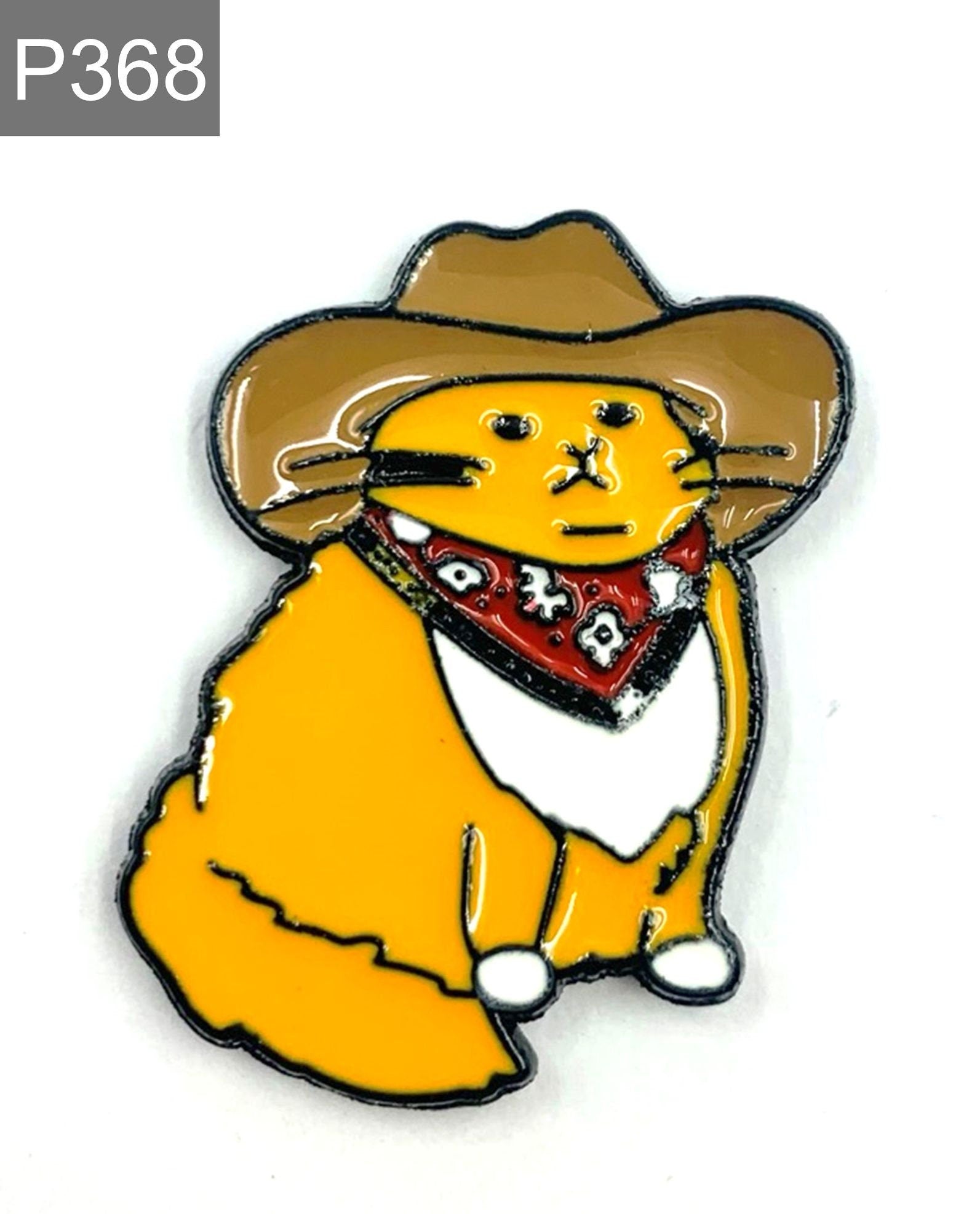 Cowboy Katze Emaille Pin