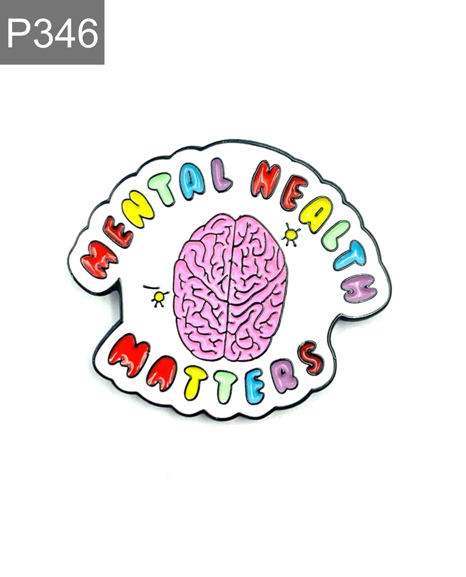 Spruch "mental health matters" Emaille Pin