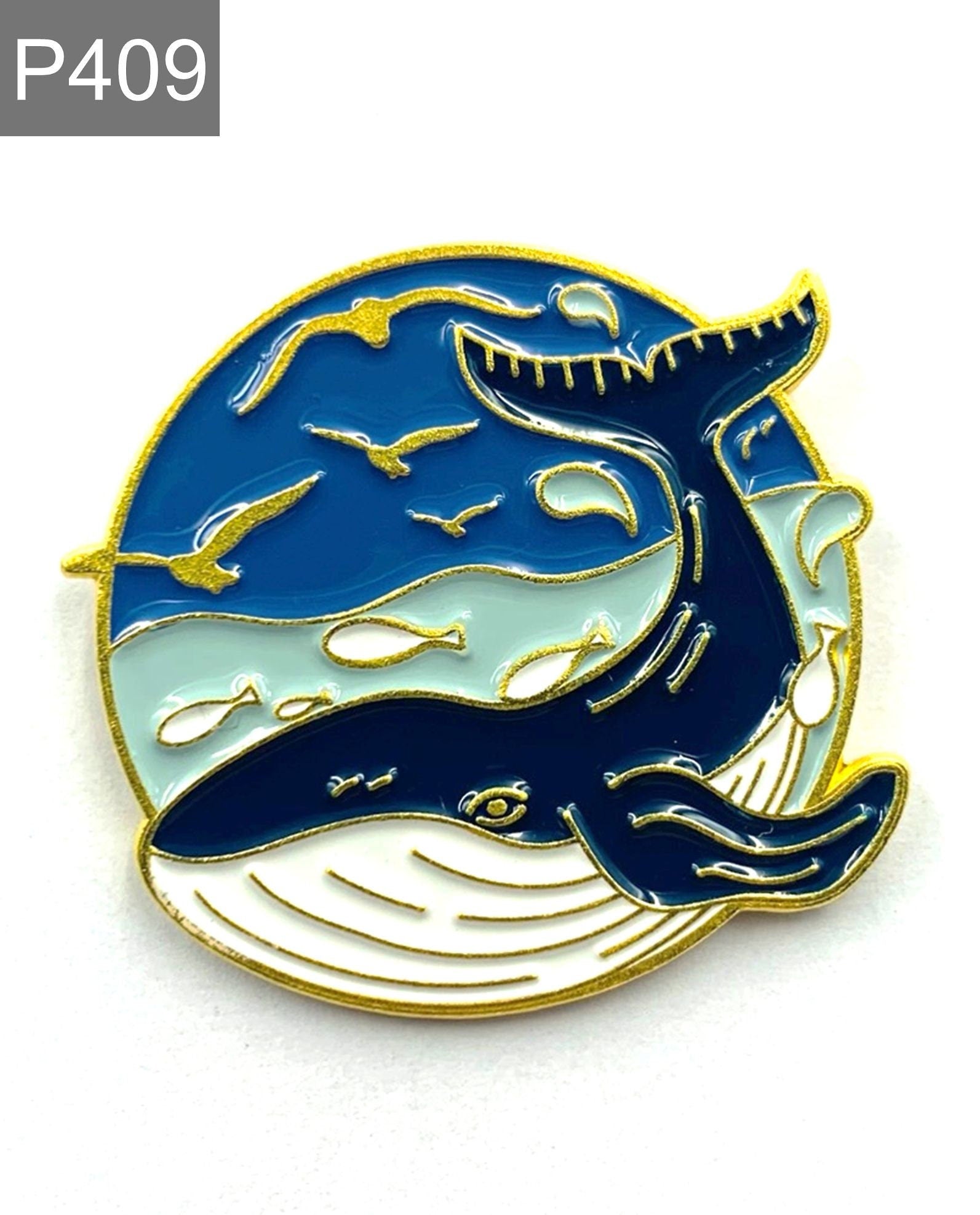 Whale sea Enamel Pin