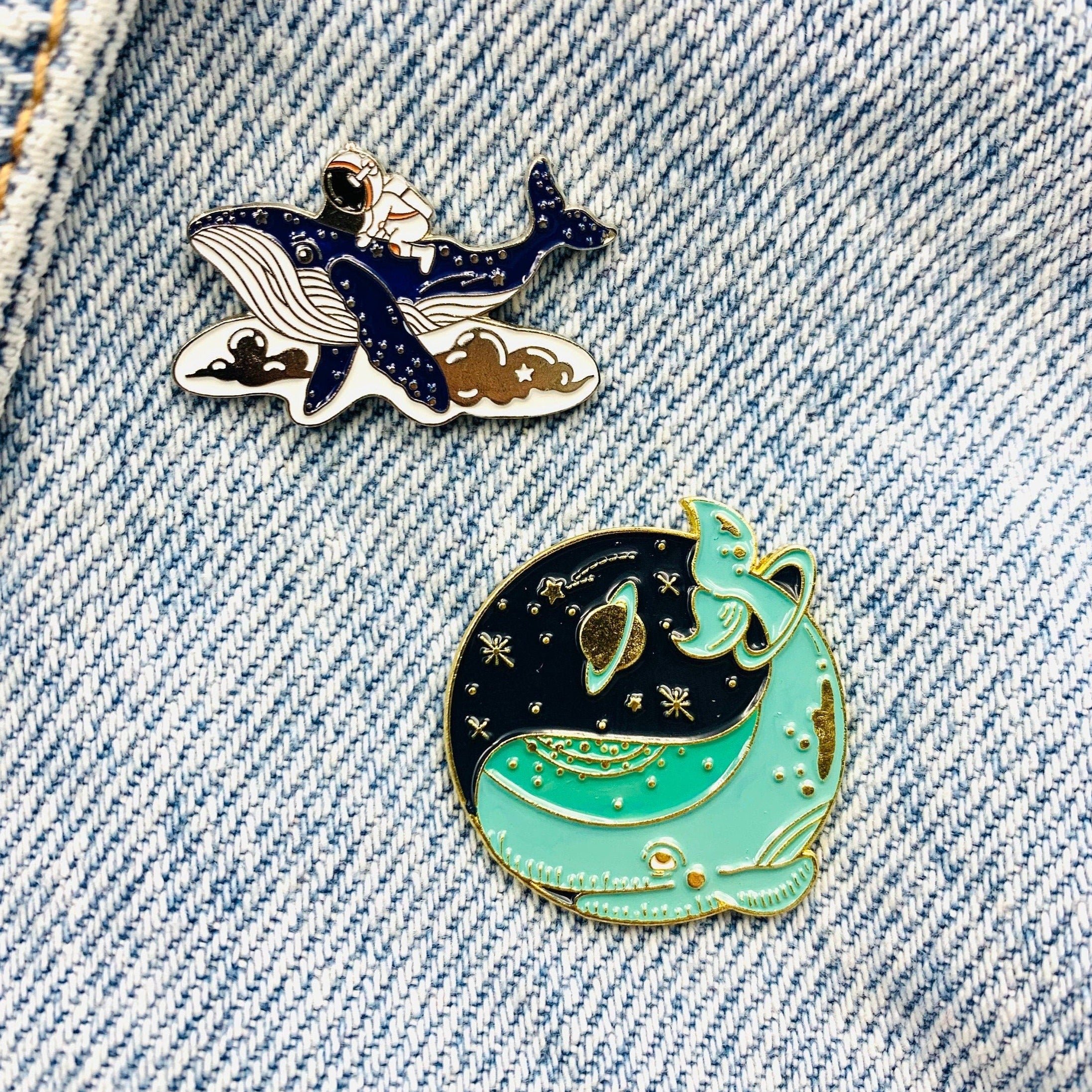 Whale Enamel Pins