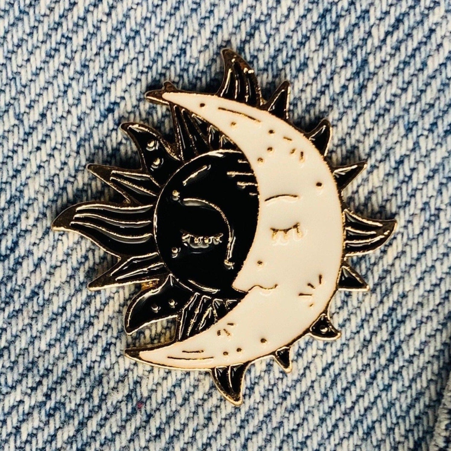 Sun and moon Enamel Pin