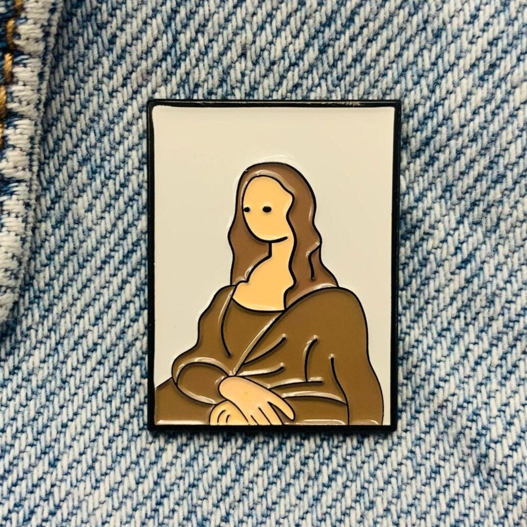 Abstrakte Mona Lisa Da Vinci Emaille Pin