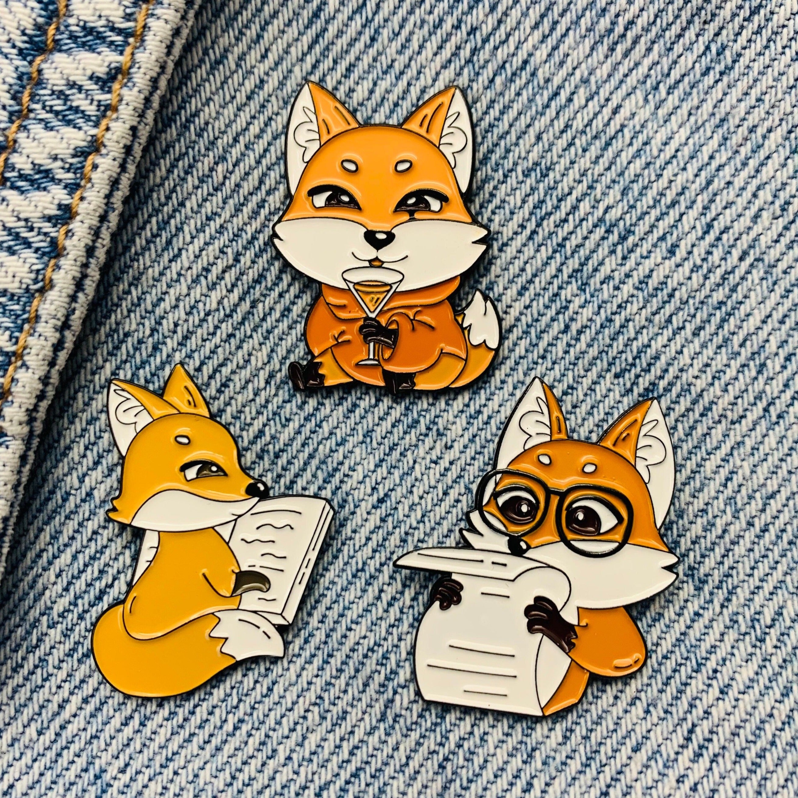 Fox Enamel Pin