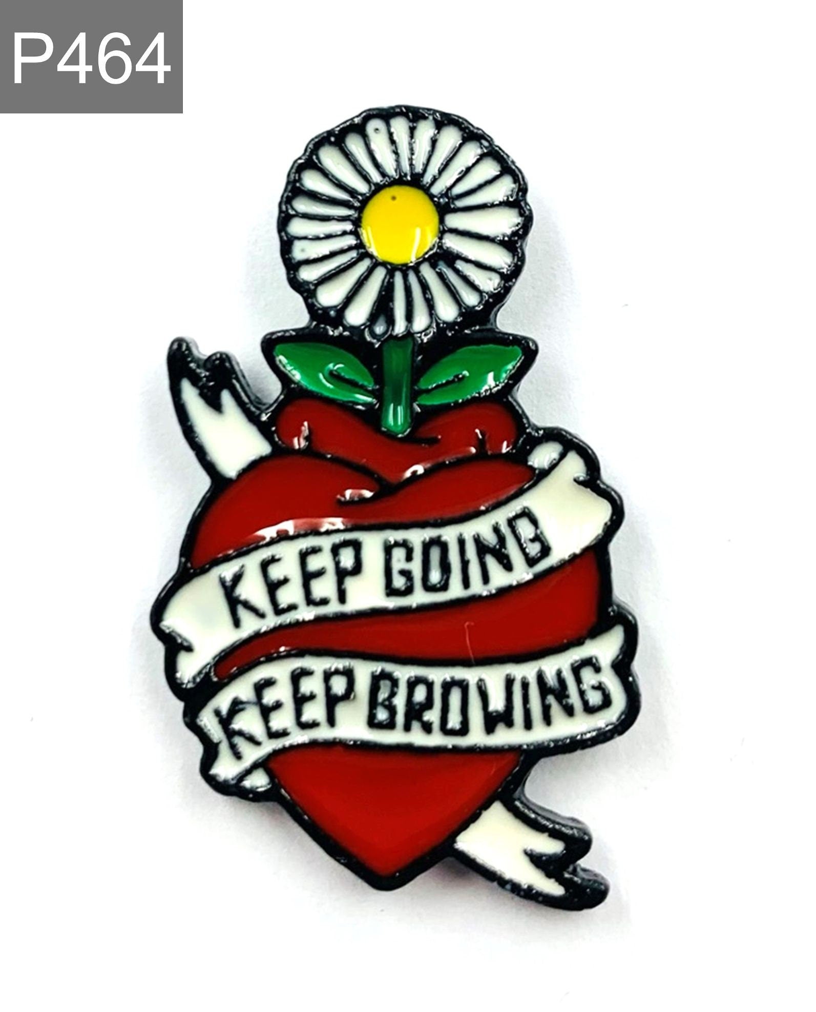 Spruch "Keep going" Emaille Pin