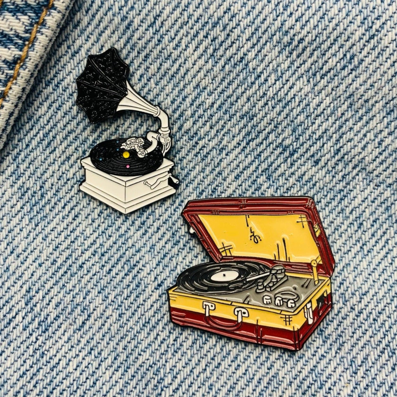 Turntable Enamel Pin