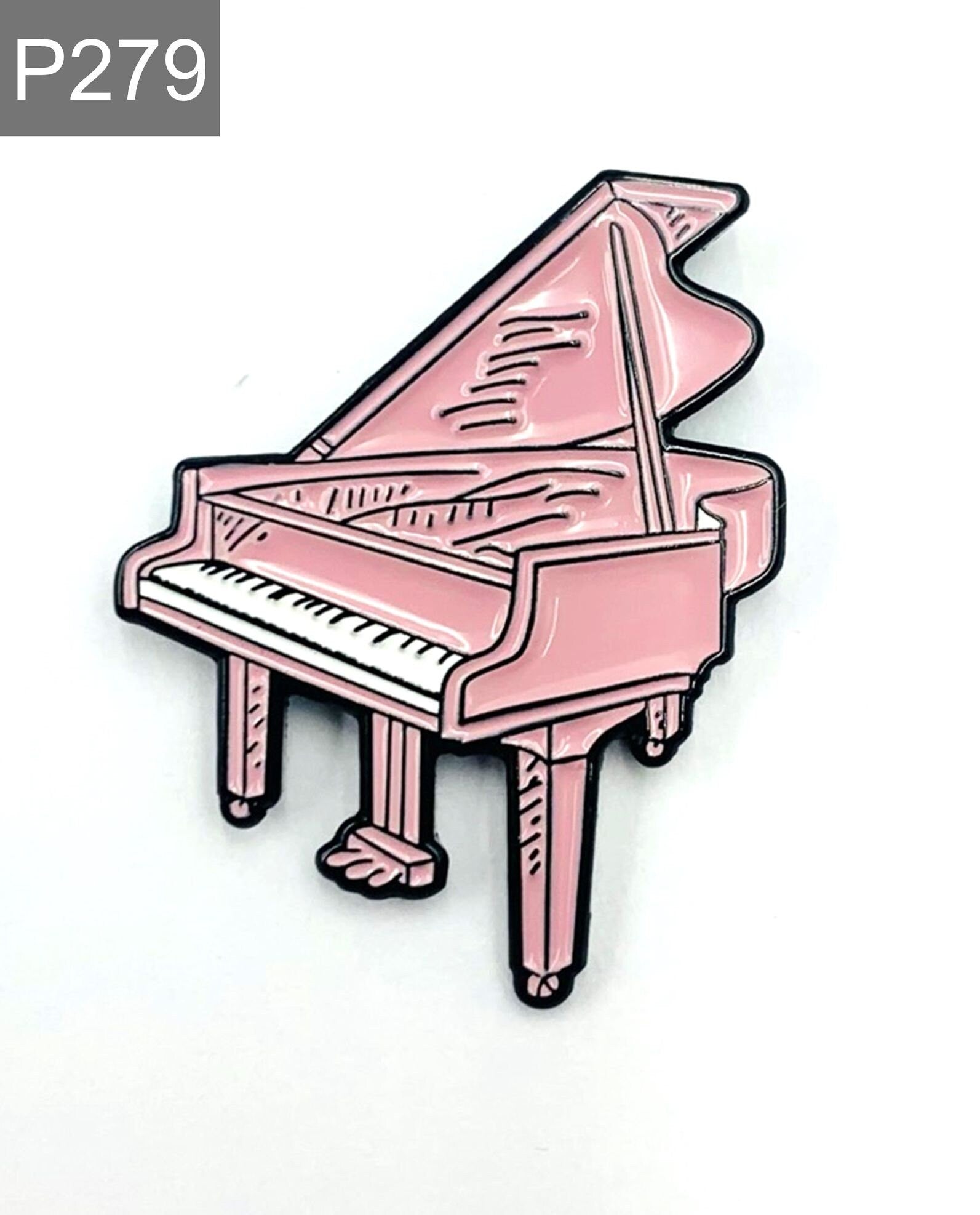 Pink Piano Emaille Pin