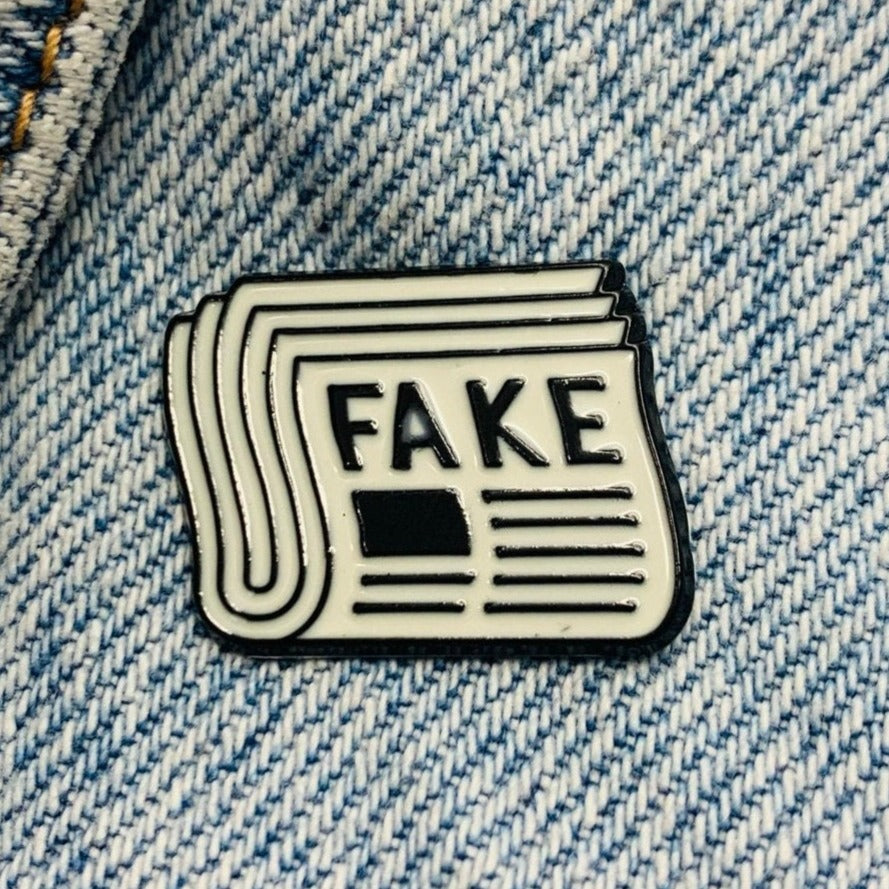 Fake News Enamel Pin