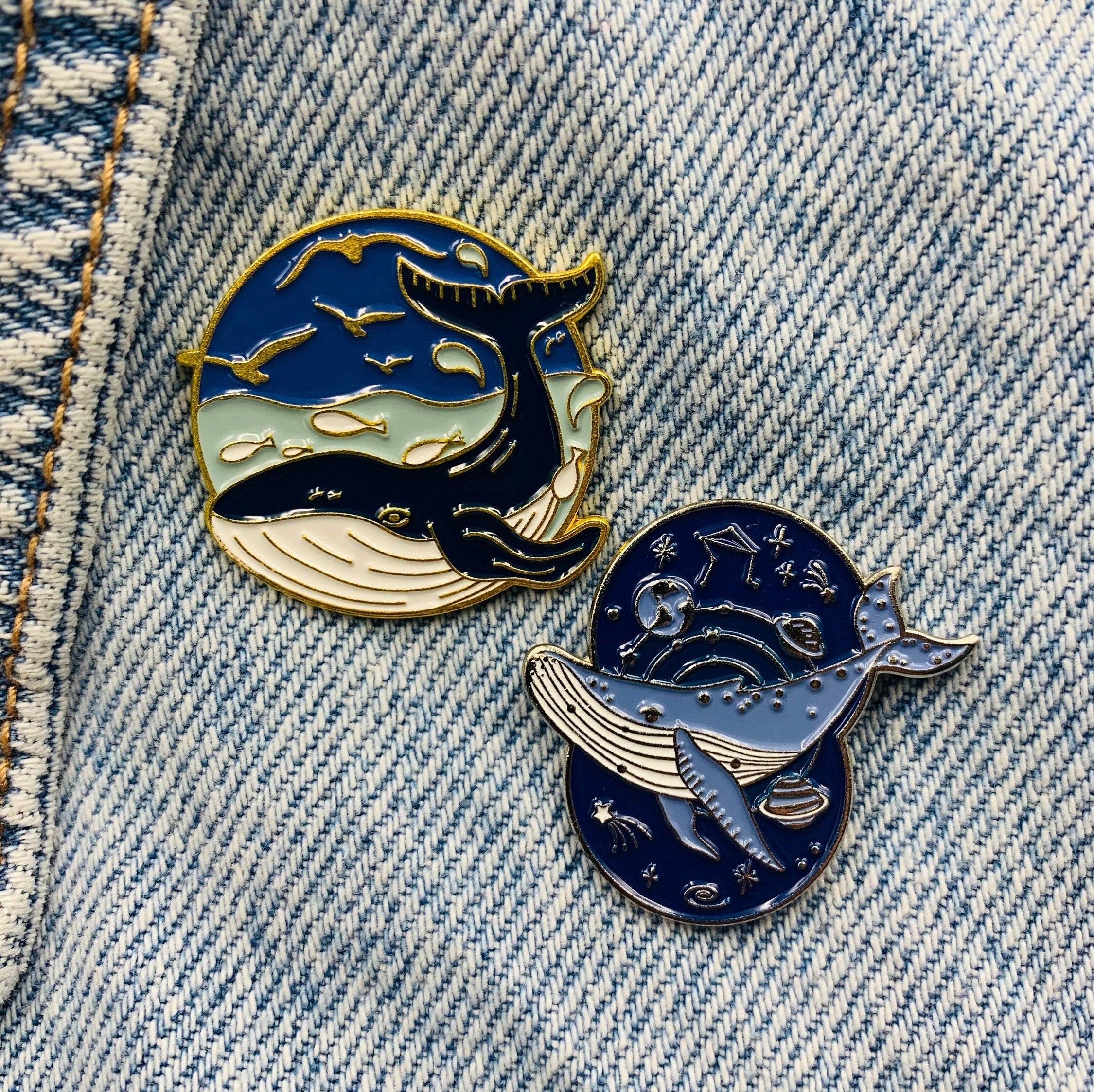 Whale sea Enamel Pin