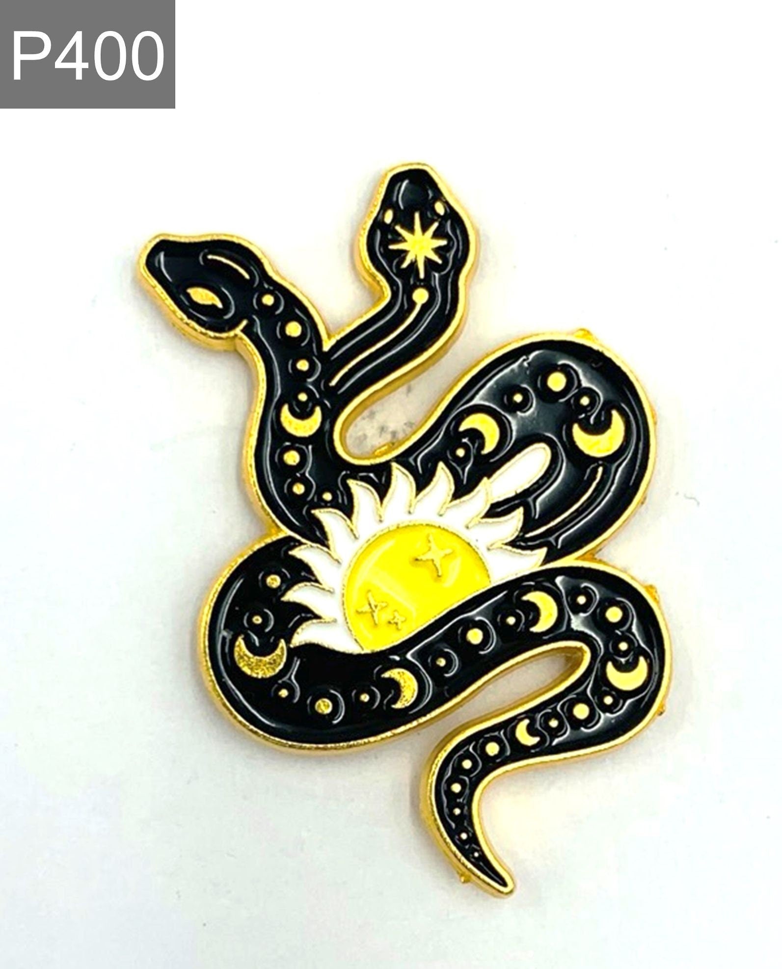 Snake Moon Sun Planets Enamel Pin