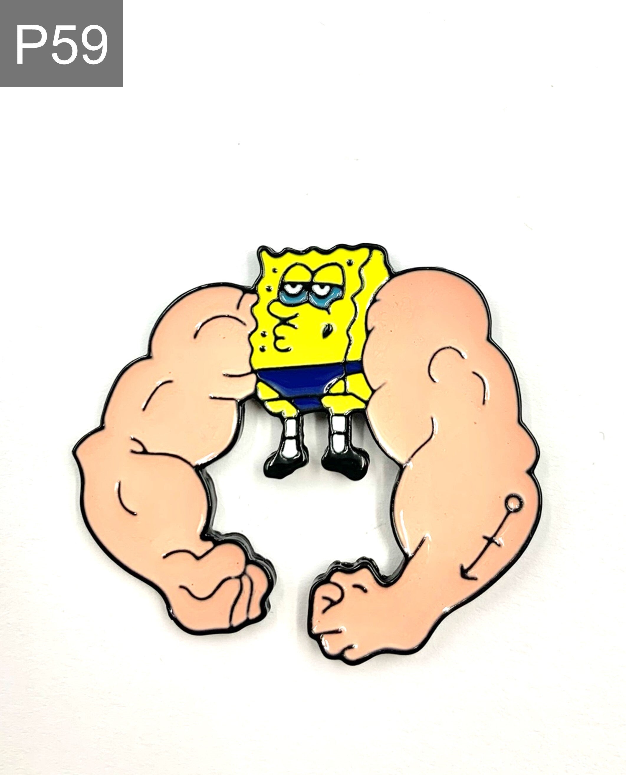 Muscled SpongeBob Enamel Pin