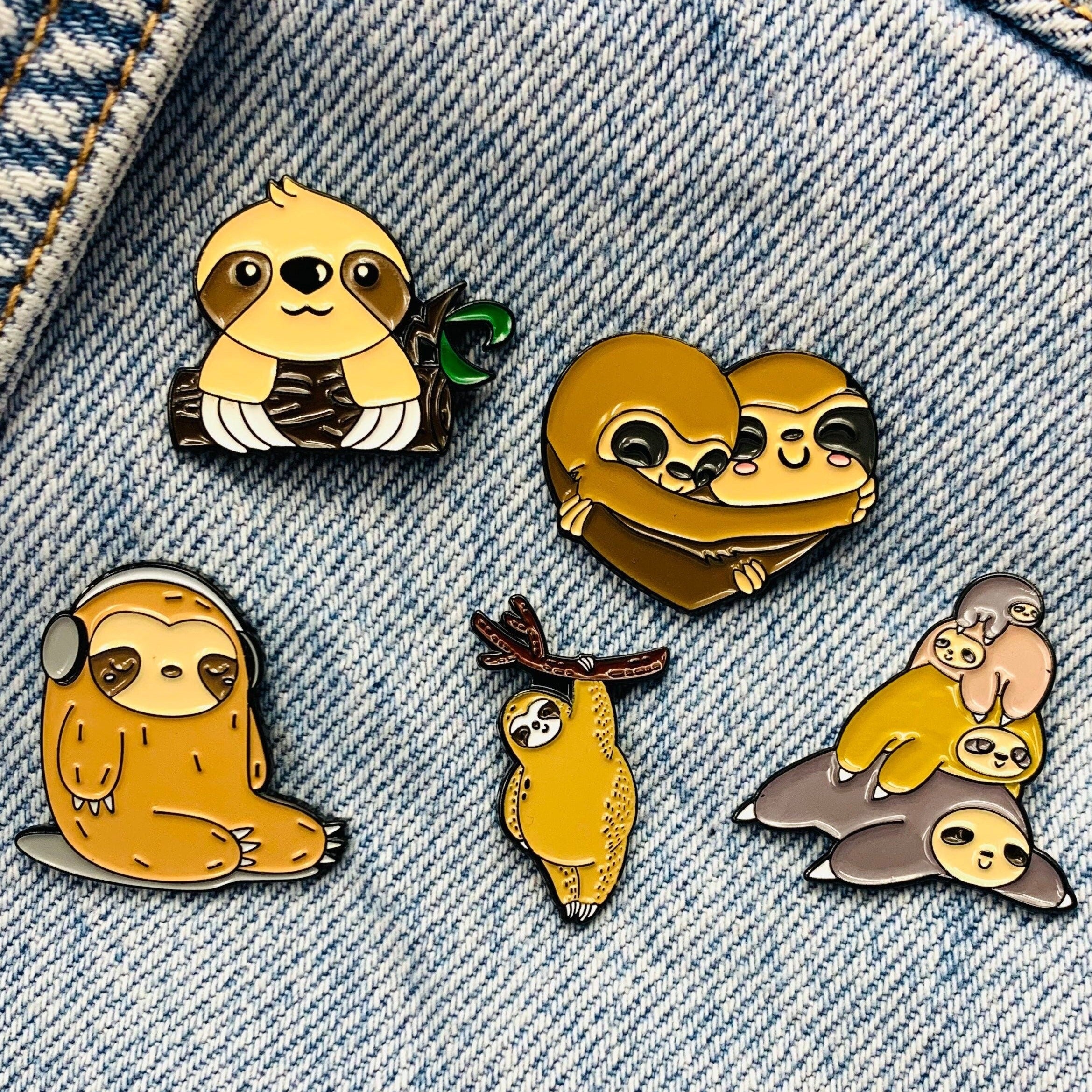 Sloth Emaille Pins